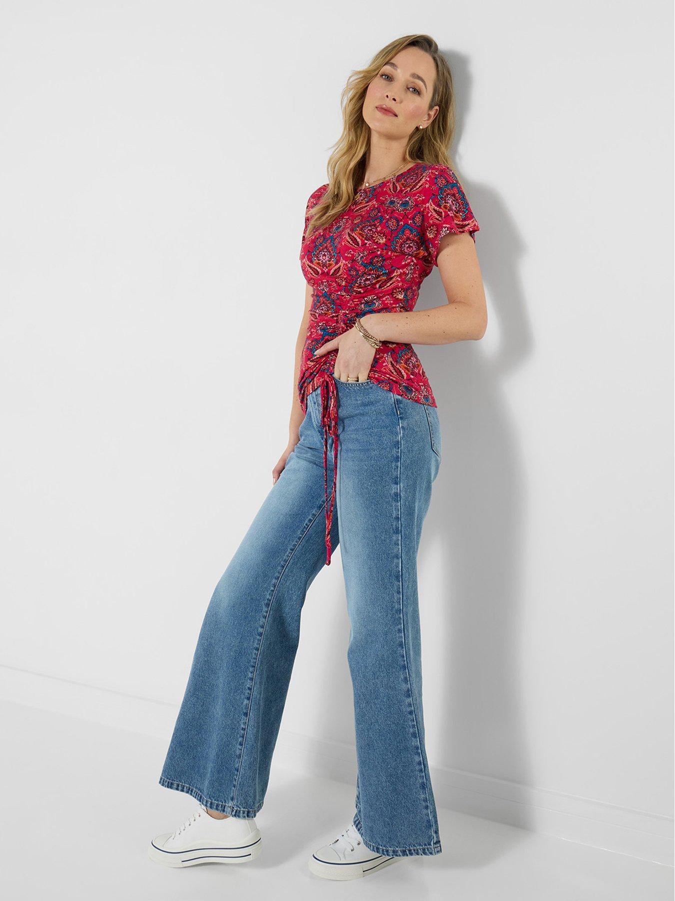 Joe Browns Summer Spice Ruched Side Jersey Top - Red