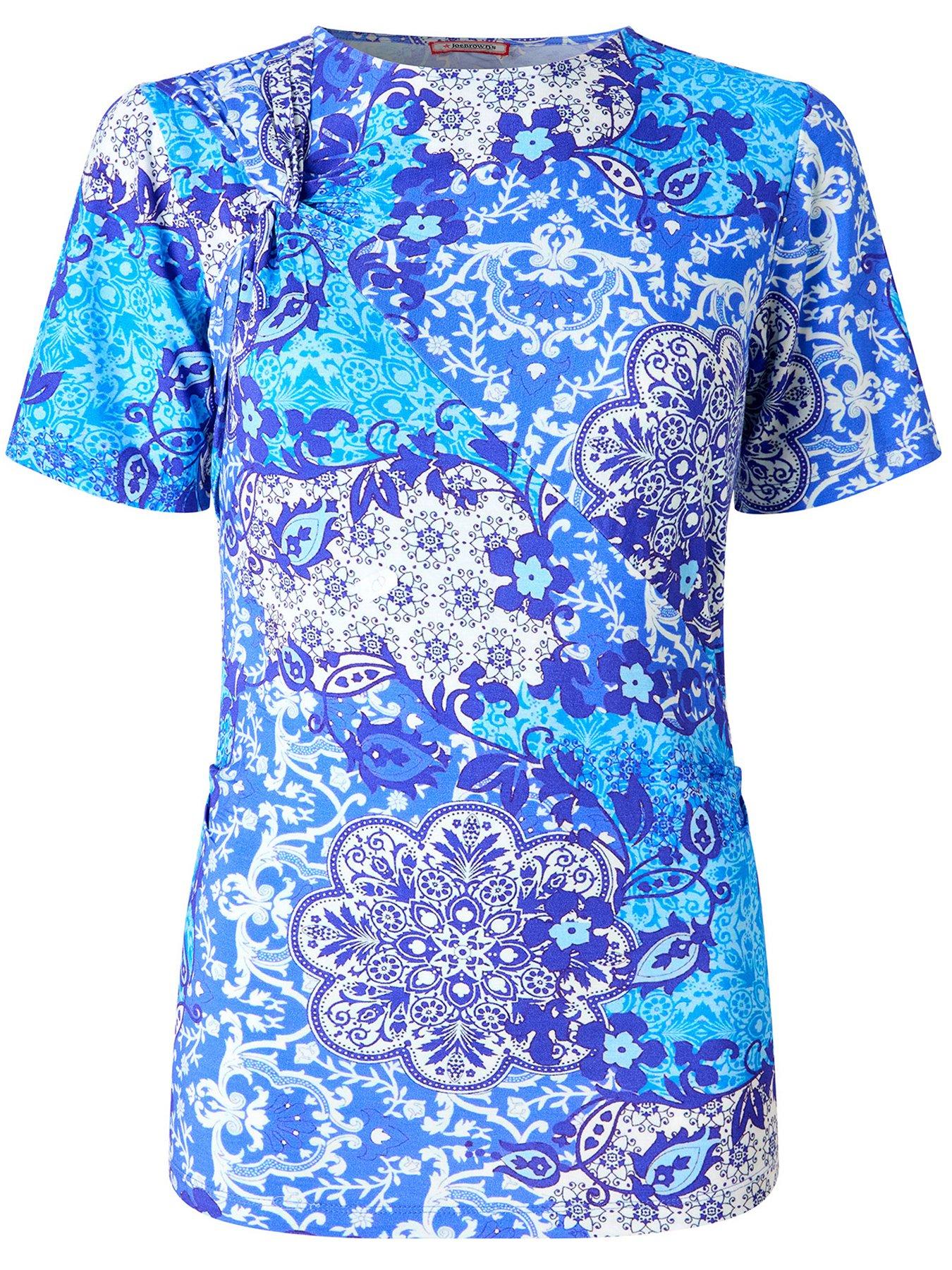 Image 5 of 5 of Joe Browns All The Blues Knot Front Jersey Top - Blue