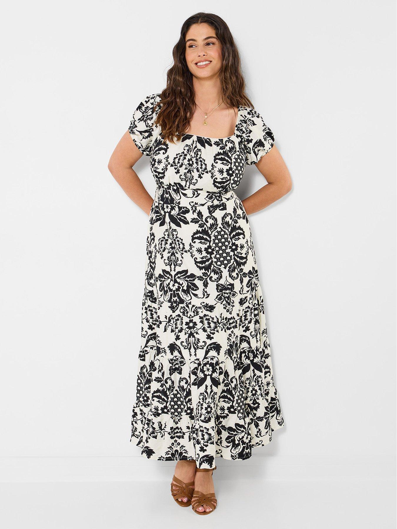 Joe Browns Serena Printed Maxi Dress - White
