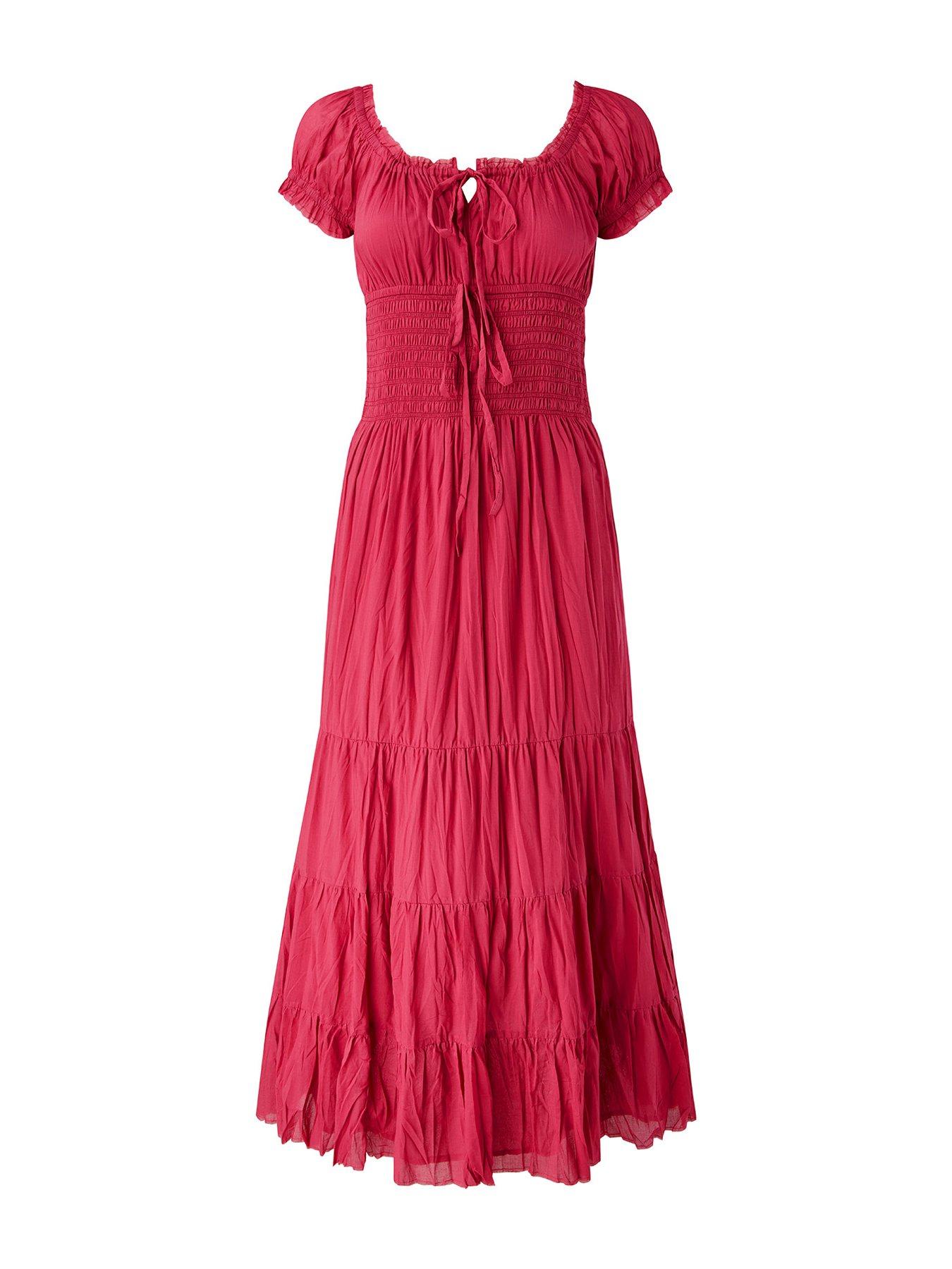 Joe Browns Joe's Favourite Crinkle Cotton Dress - Pink | Very