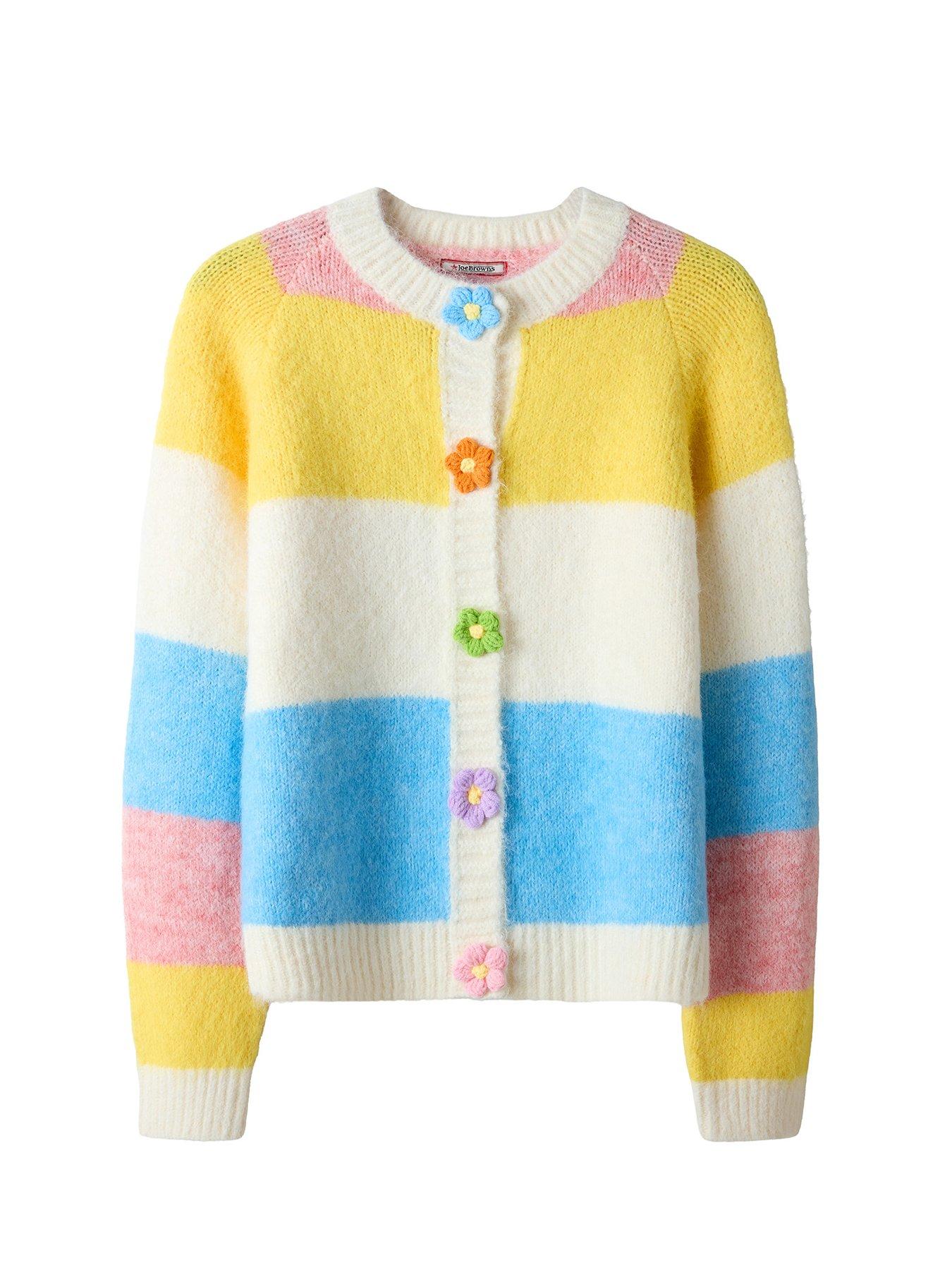 Image 5 of 5 of Joe Browns Lola Flower Button Stripe Cardigan - Multi
