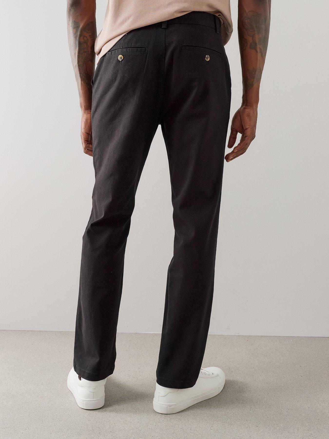 Image 2 of 7 of The Very Collection Slim Stretch Cotton Rich Chino Trousers - Black