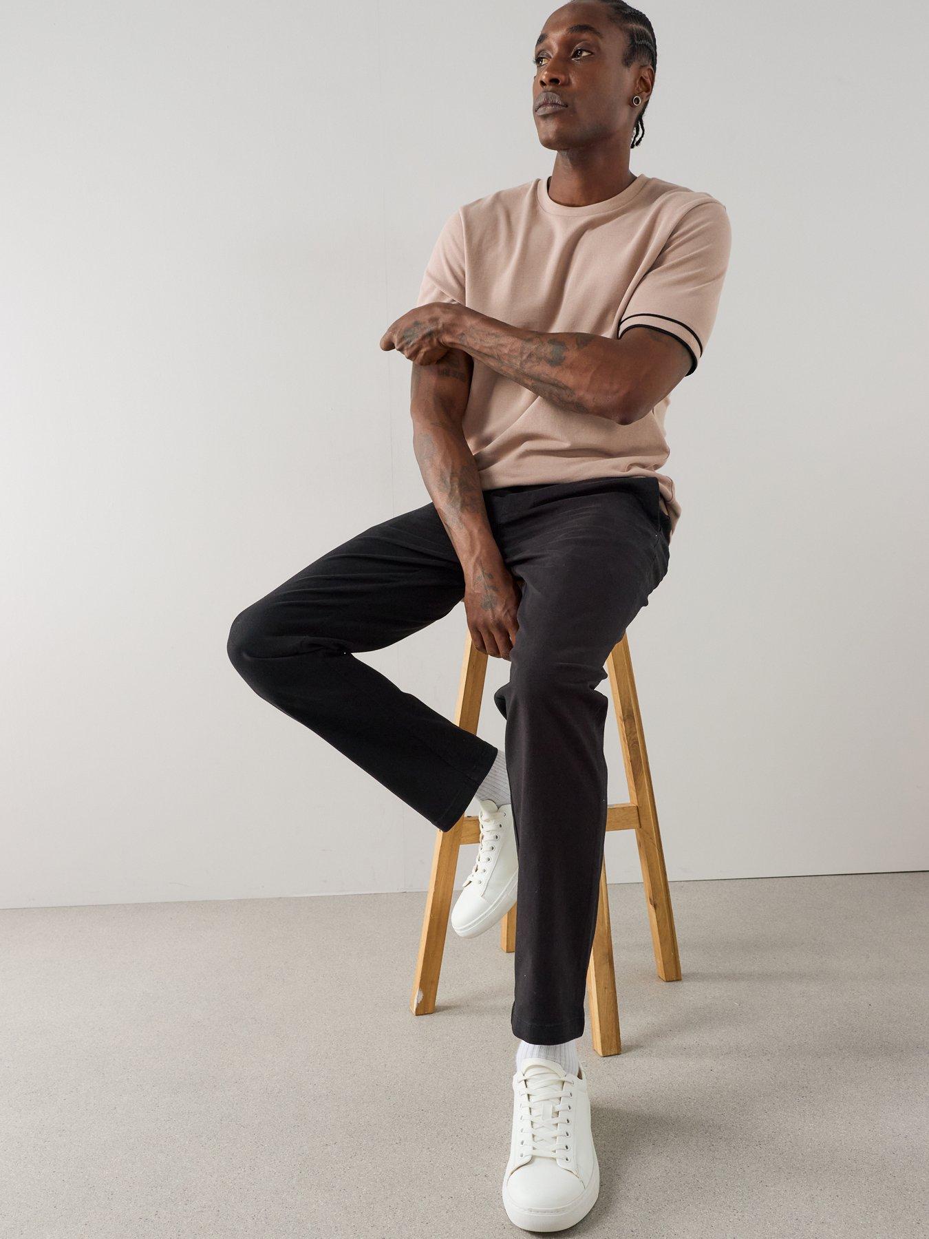 Image 5 of 7 of The Very Collection Slim Stretch Cotton Rich Chino Trousers - Black