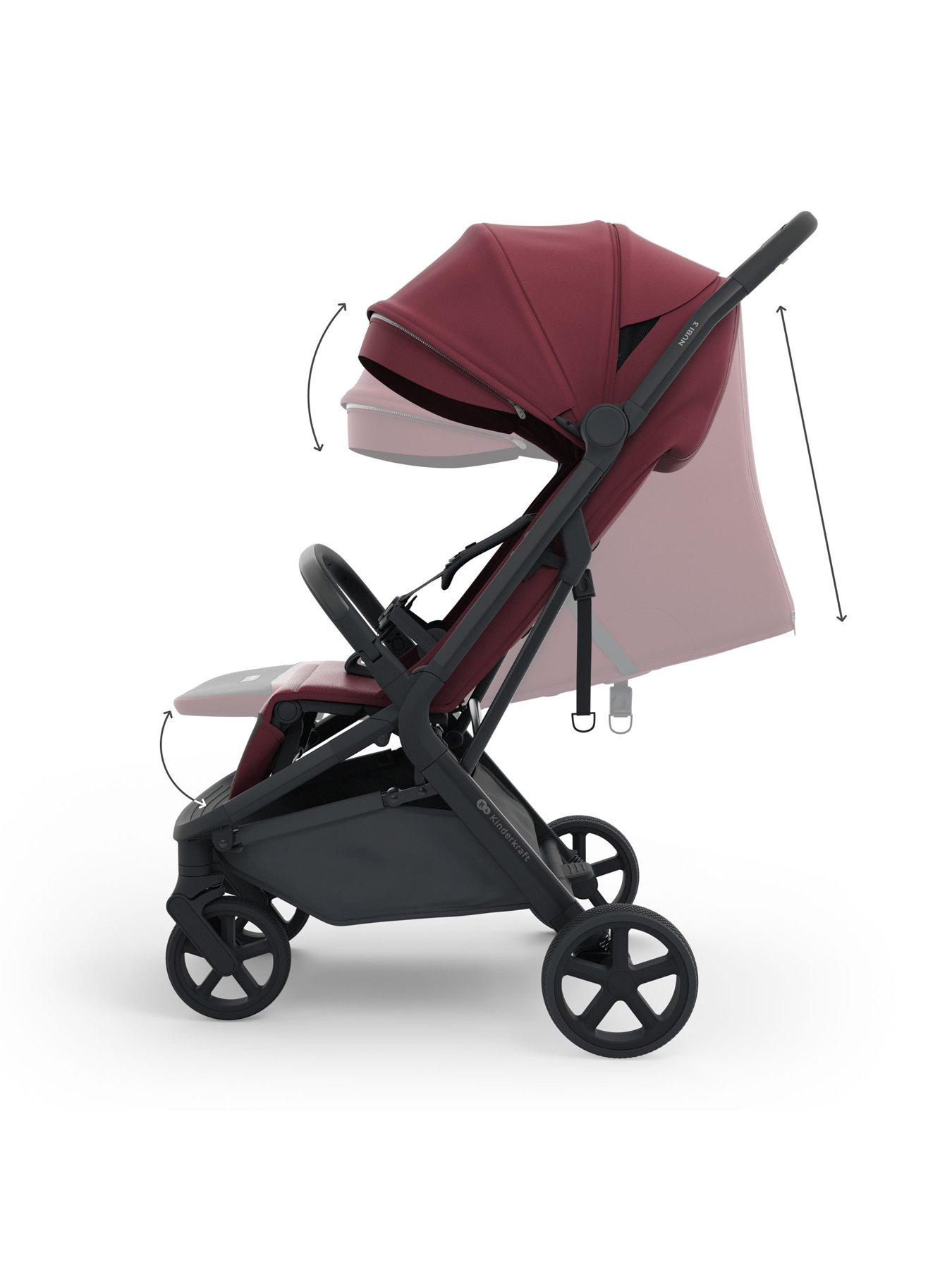 Image 3 of 8 of Kinderkraft Nubi 3 Autofolding Pushchair - Ruby