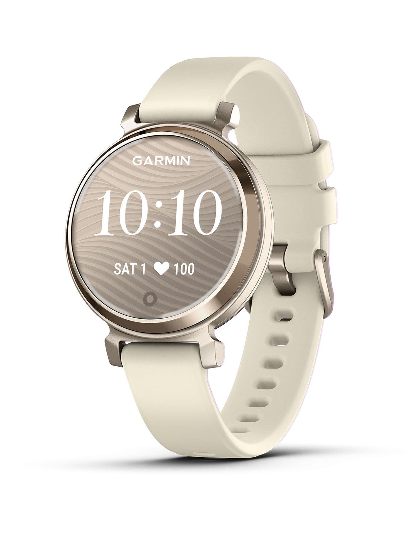 Garmin Lily 2 Smartwatch - Cream Gold with Coconut Silicone Band