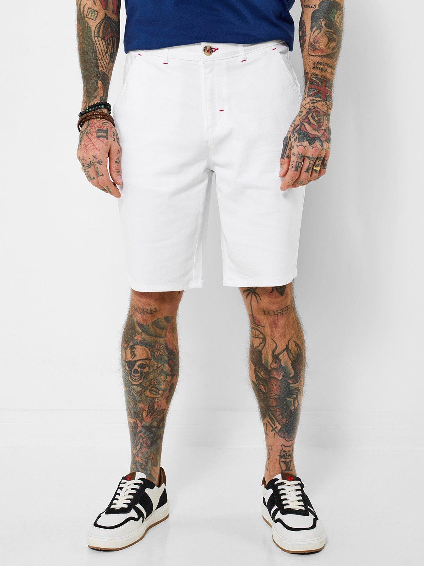 Joe Browns Very Versatile Chino Shorts, White, Size 34, Men