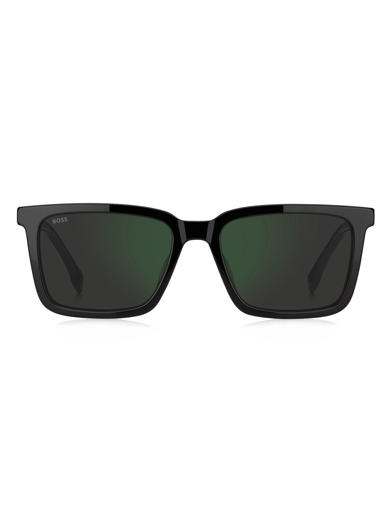 Image 3 of 4 of BOSS Rectangular Sunglasses - Black