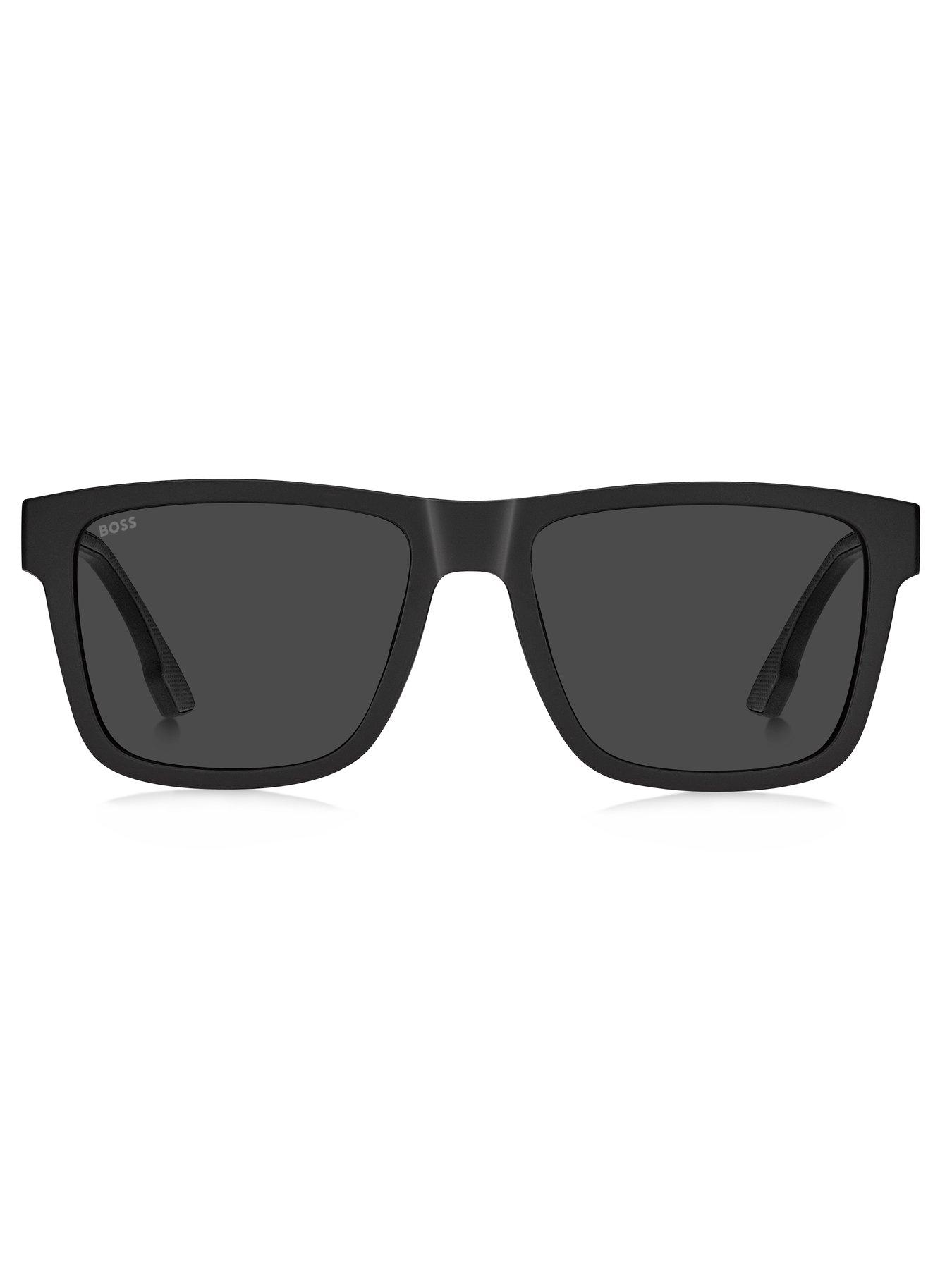 Image 3 of 4 of BOSS Square Sunglasses- Black