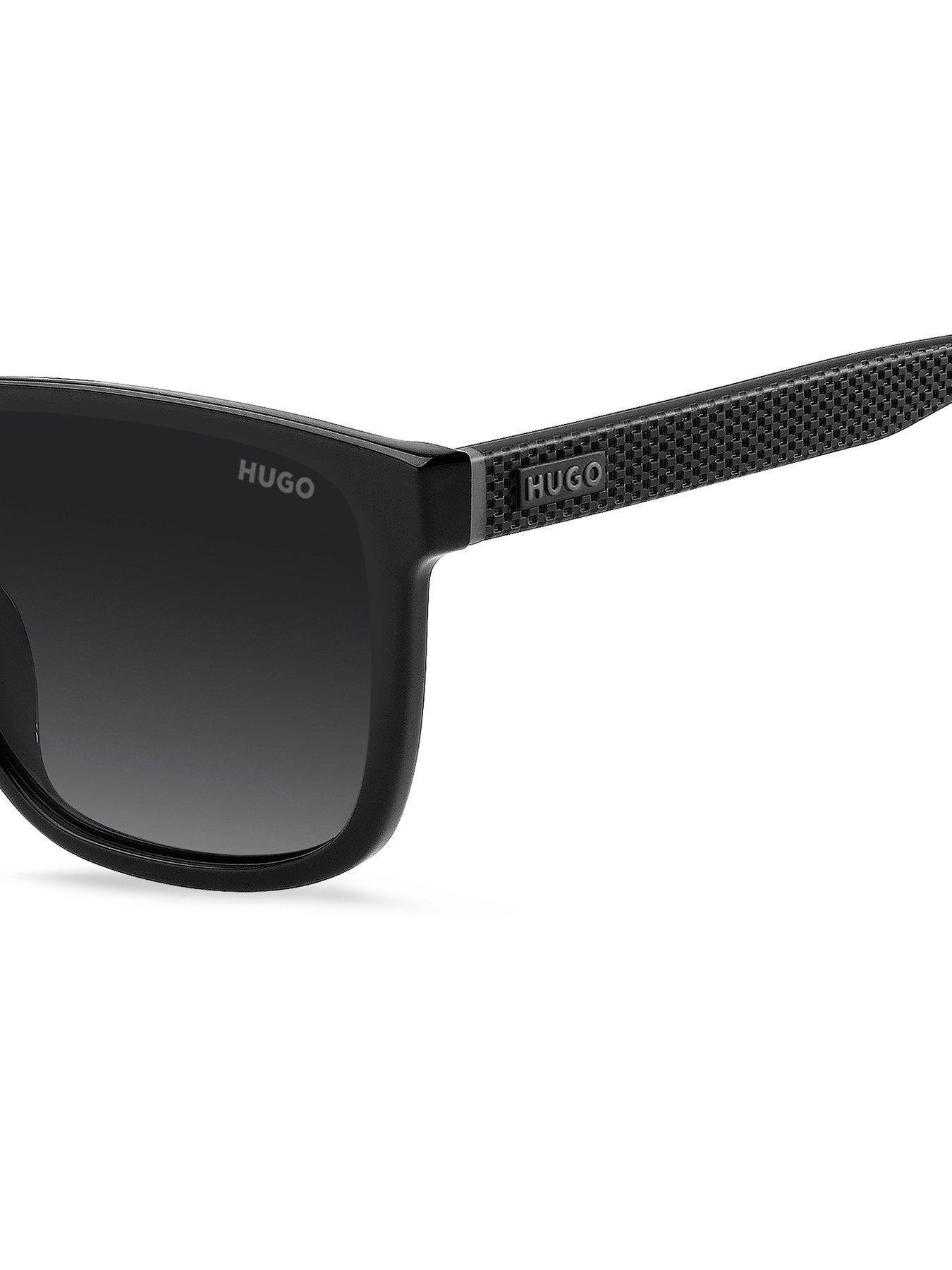 Image 4 of 4 of HUGO Rectangular Sunglasses- Black