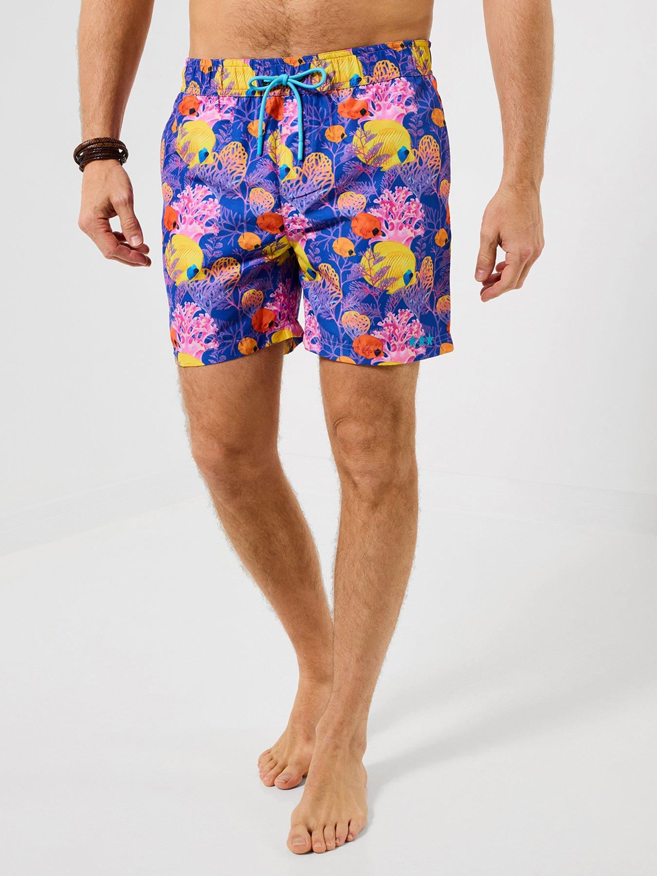 Joe Browns Reef Riders Swim Shorts, Purple, Size Xl, Men