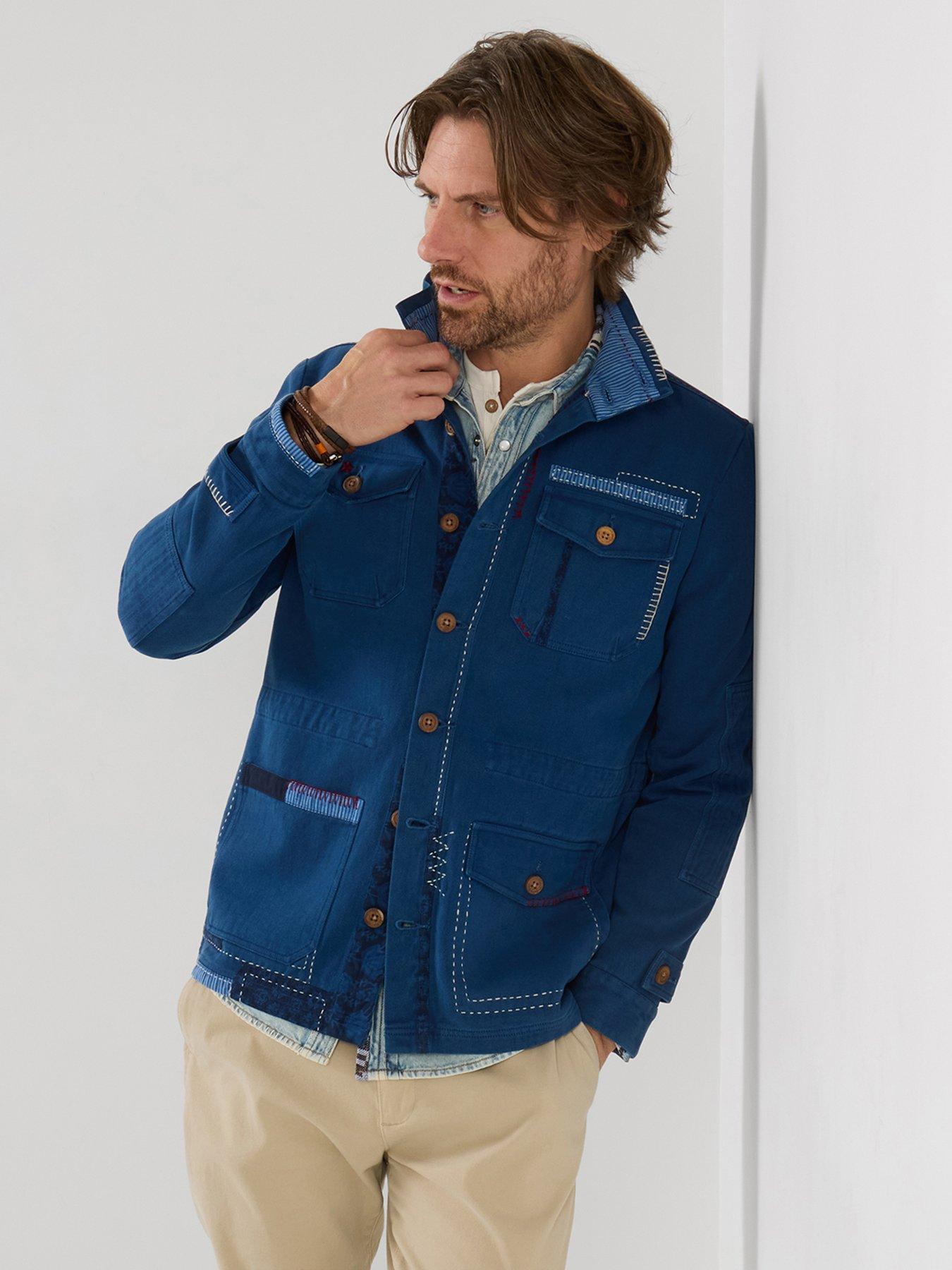 Joe Browns Casual Customised Jacket, Blue, Size M, Men
