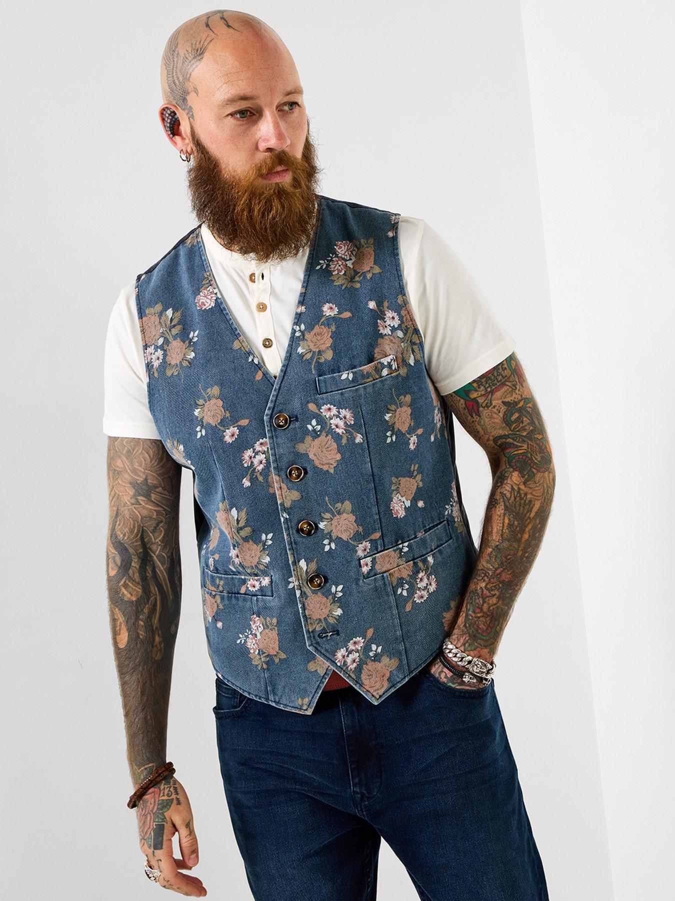 Joe Browns Fabulous Floral Denim Waistcoat