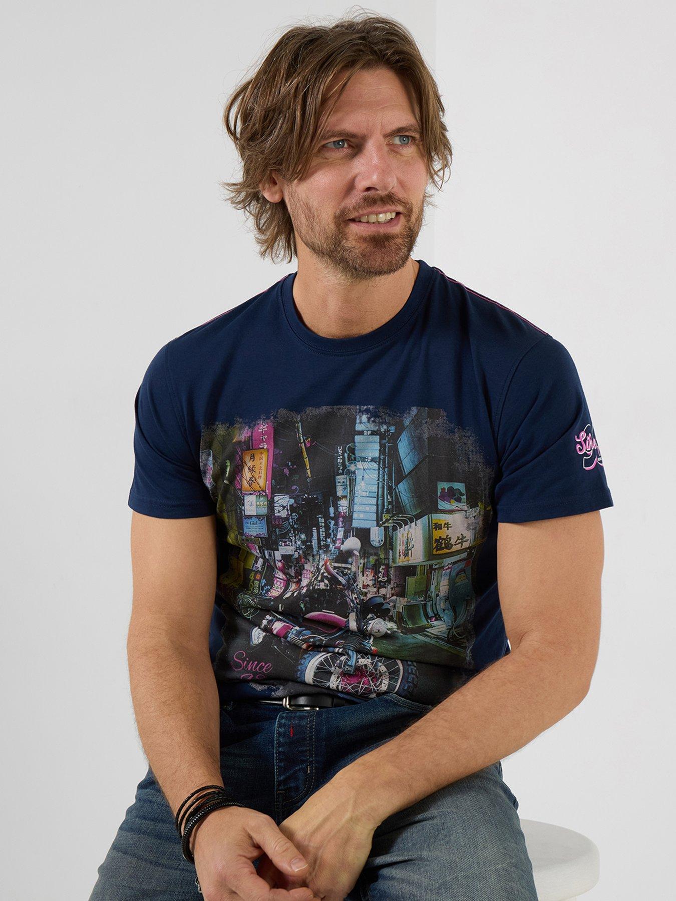 Joe Browns Tokyo Nights T-Shirt - Blue