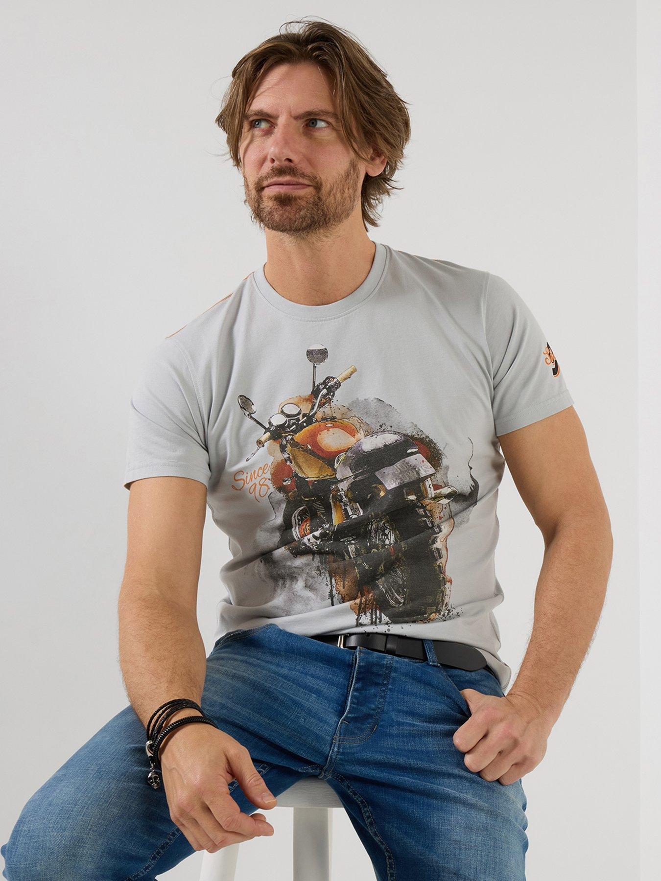 Joe Browns Painterly Bike T-Shirt - Grey
