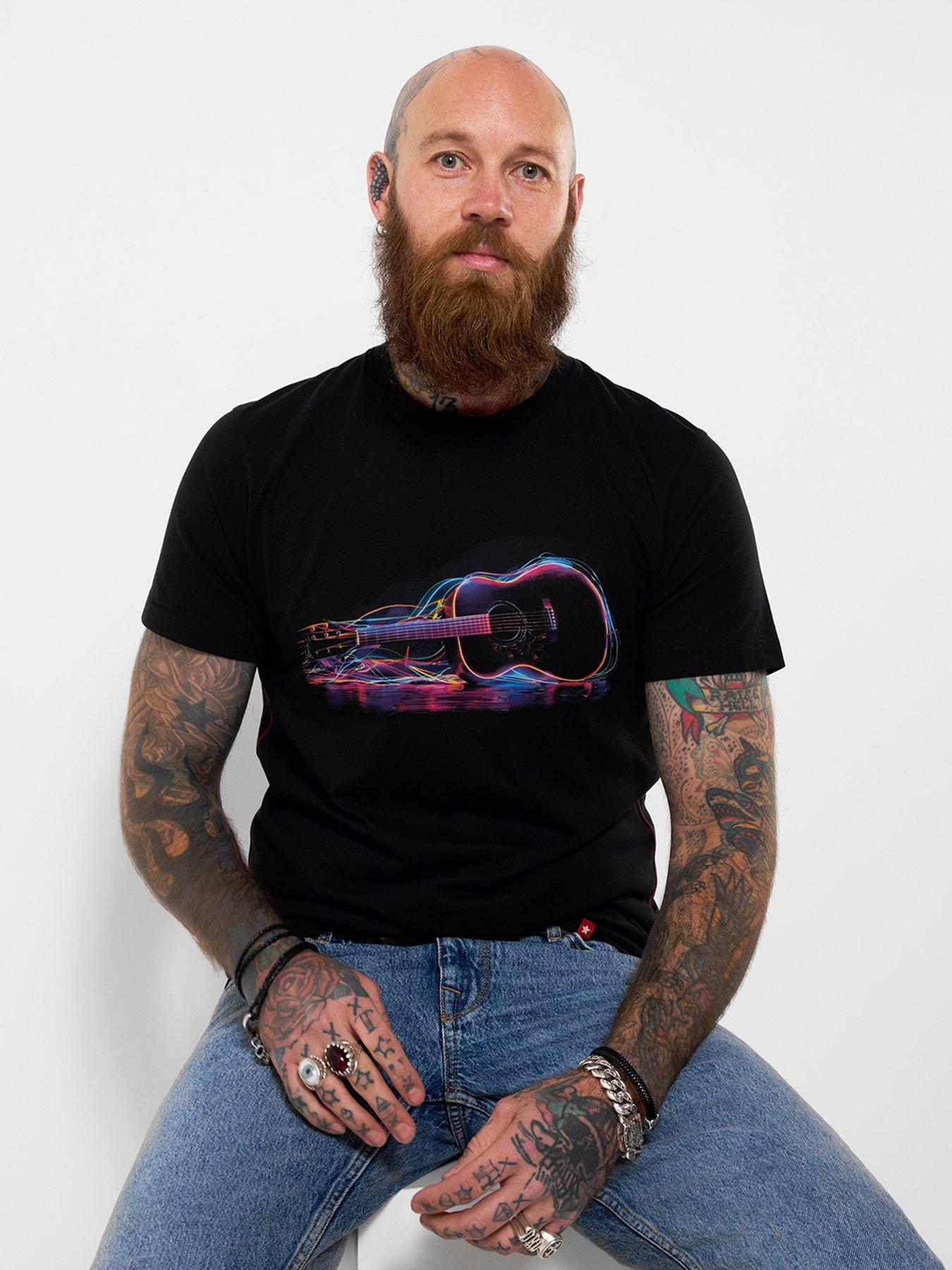joe-browns-neon-lights-guitar-t-shirt
