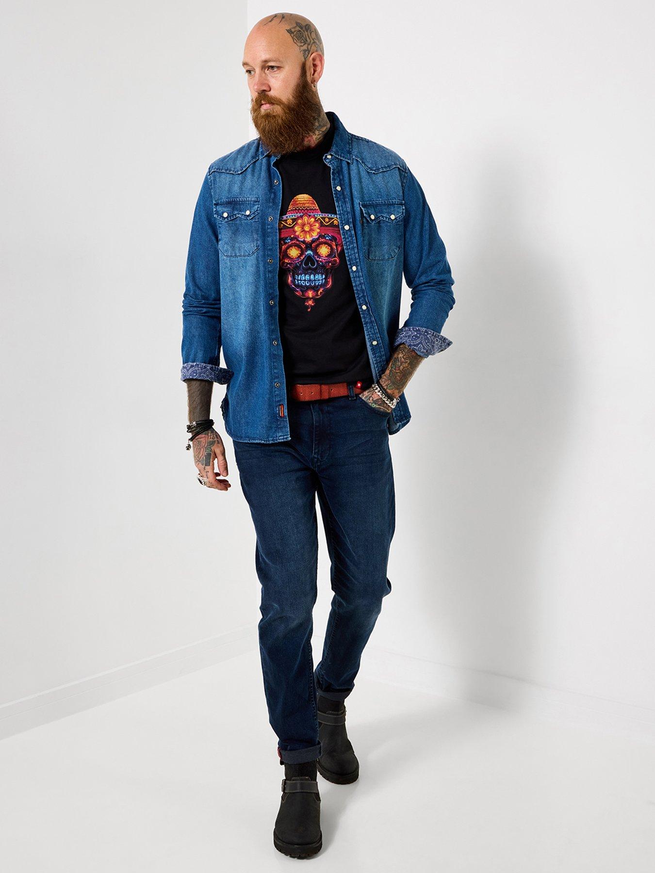 Image 5 of 6 of Joe Browns Neon Skull T-Shirt - Black