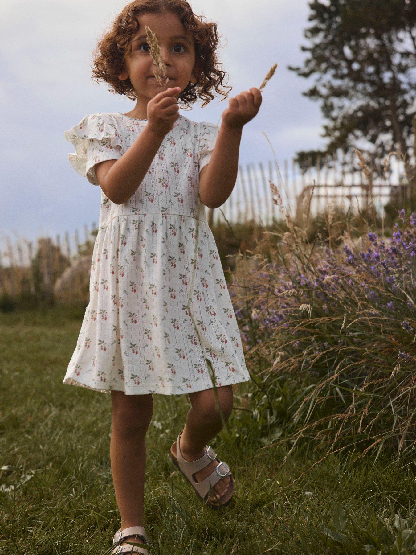 children dress 5 years casual Hrsba Kids Summer Casual Dresses,Children's Dress Sleeveless Round Neck  Exquisite Three-dimensional Flower Trailing Mesh Petal Dress Princess Dress