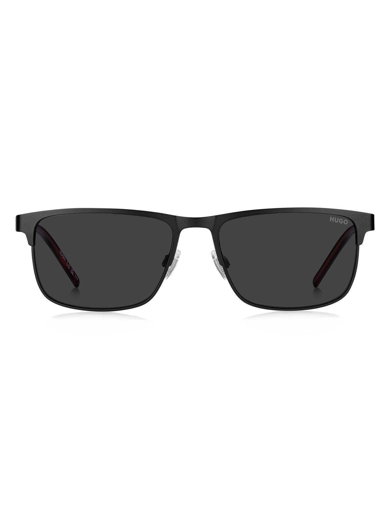 Image 3 of 4 of HUGO Rectangular Sunglasses- Matte Black