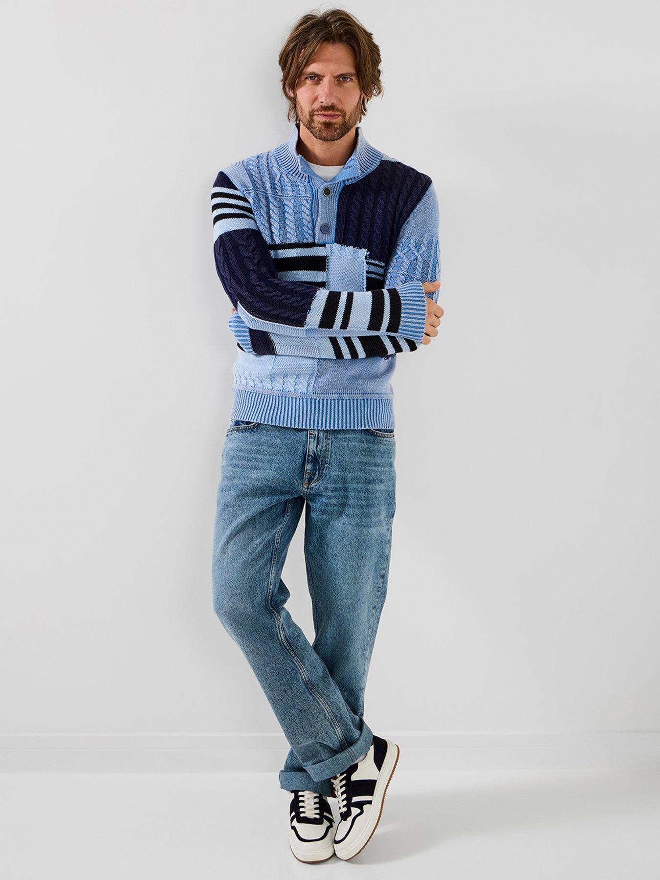 Image 3 of 7 of Joe Browns Patched To Perfection Knitted Funnel Neck Knitted Jumper