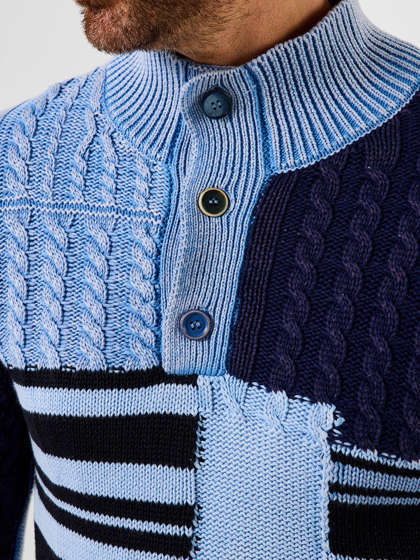 Image 4 of 7 of Joe Browns Patched To Perfection Knitted Funnel Neck Knitted Jumper