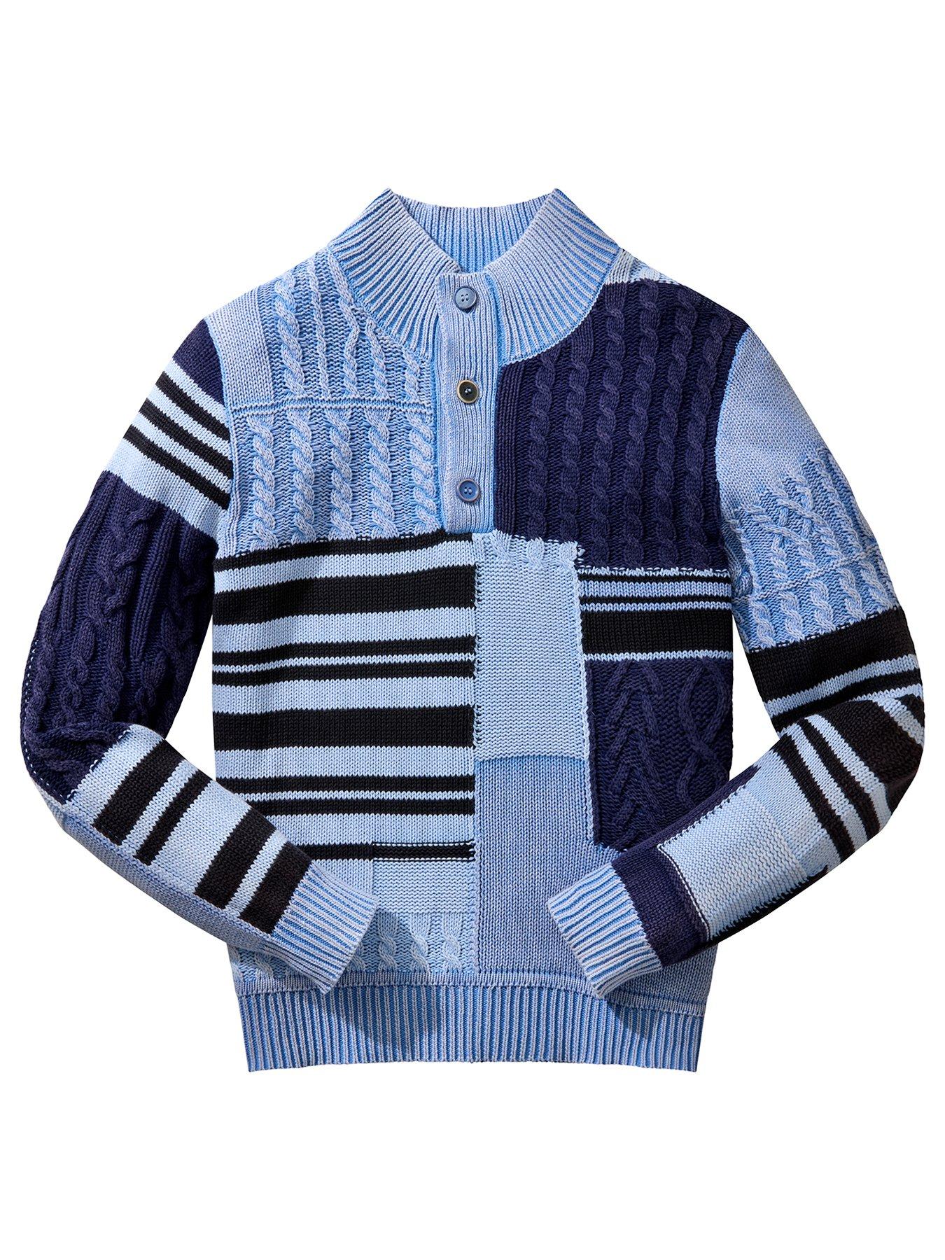 Image 6 of 7 of Joe Browns Patched To Perfection Knitted Funnel Neck Knitted Jumper