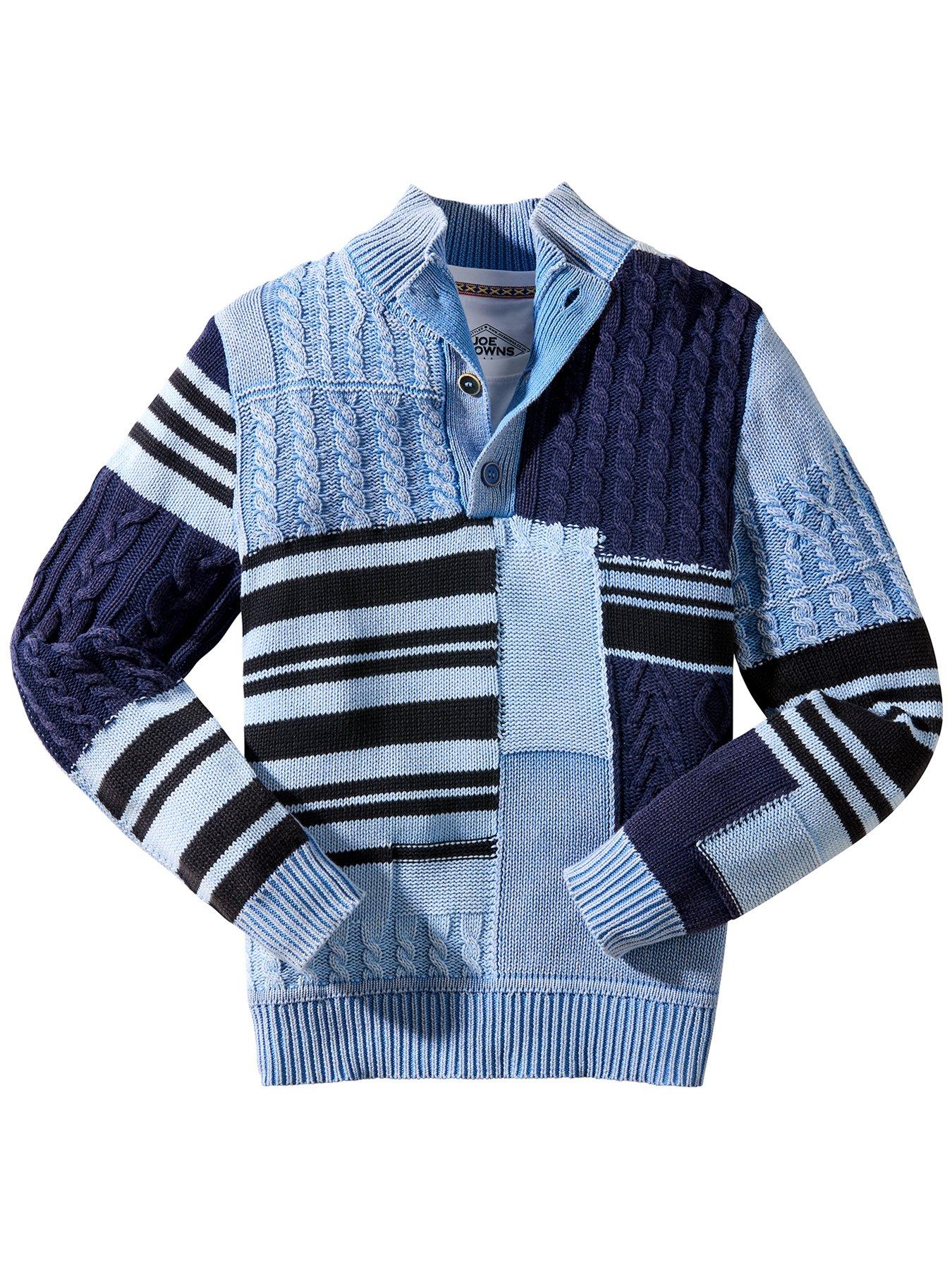 Image 7 of 7 of Joe Browns Patched To Perfection Knitted Funnel Neck Knitted Jumper