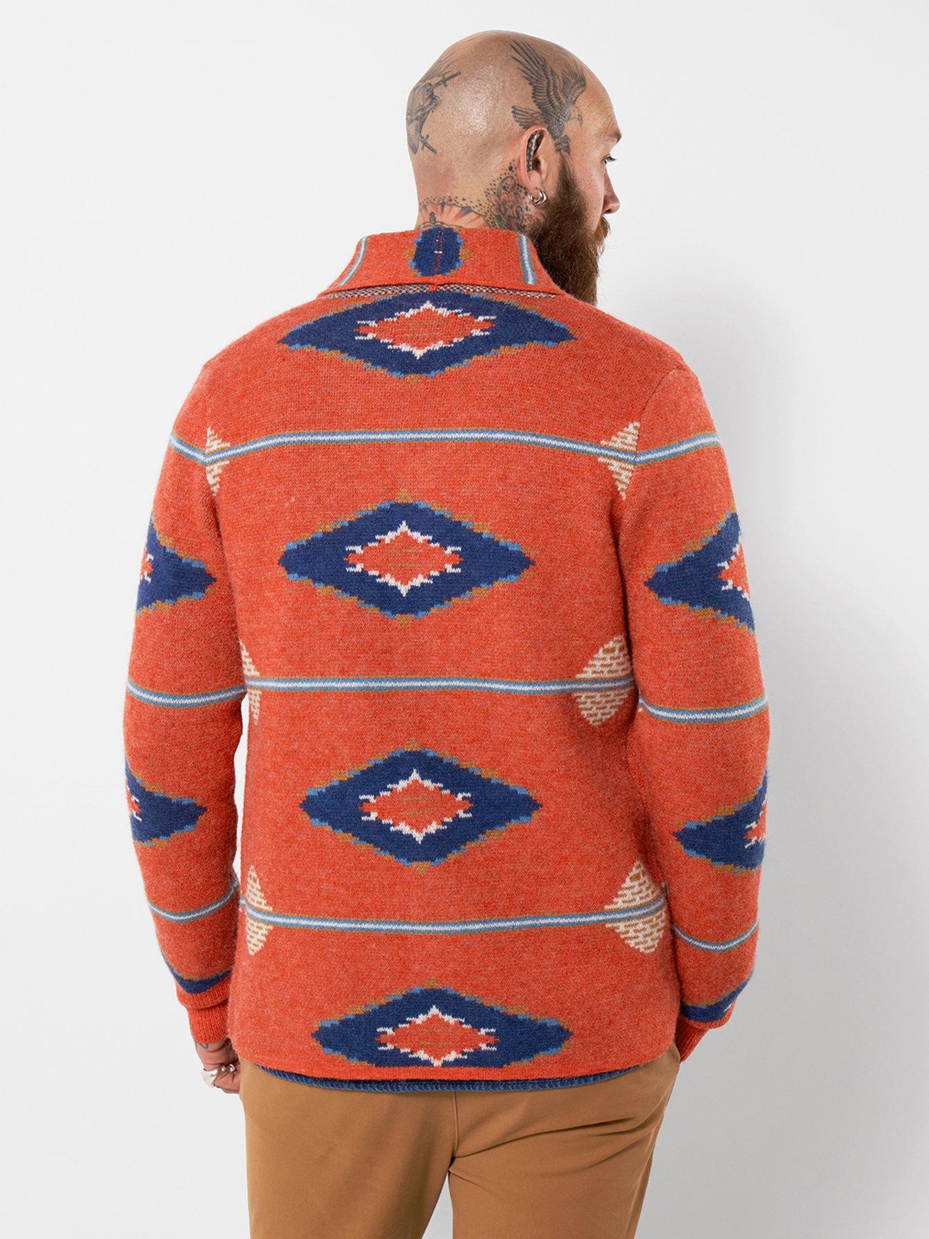 Image 2 of 7 of Joe Browns Orange Aztec Knitted Cardigan