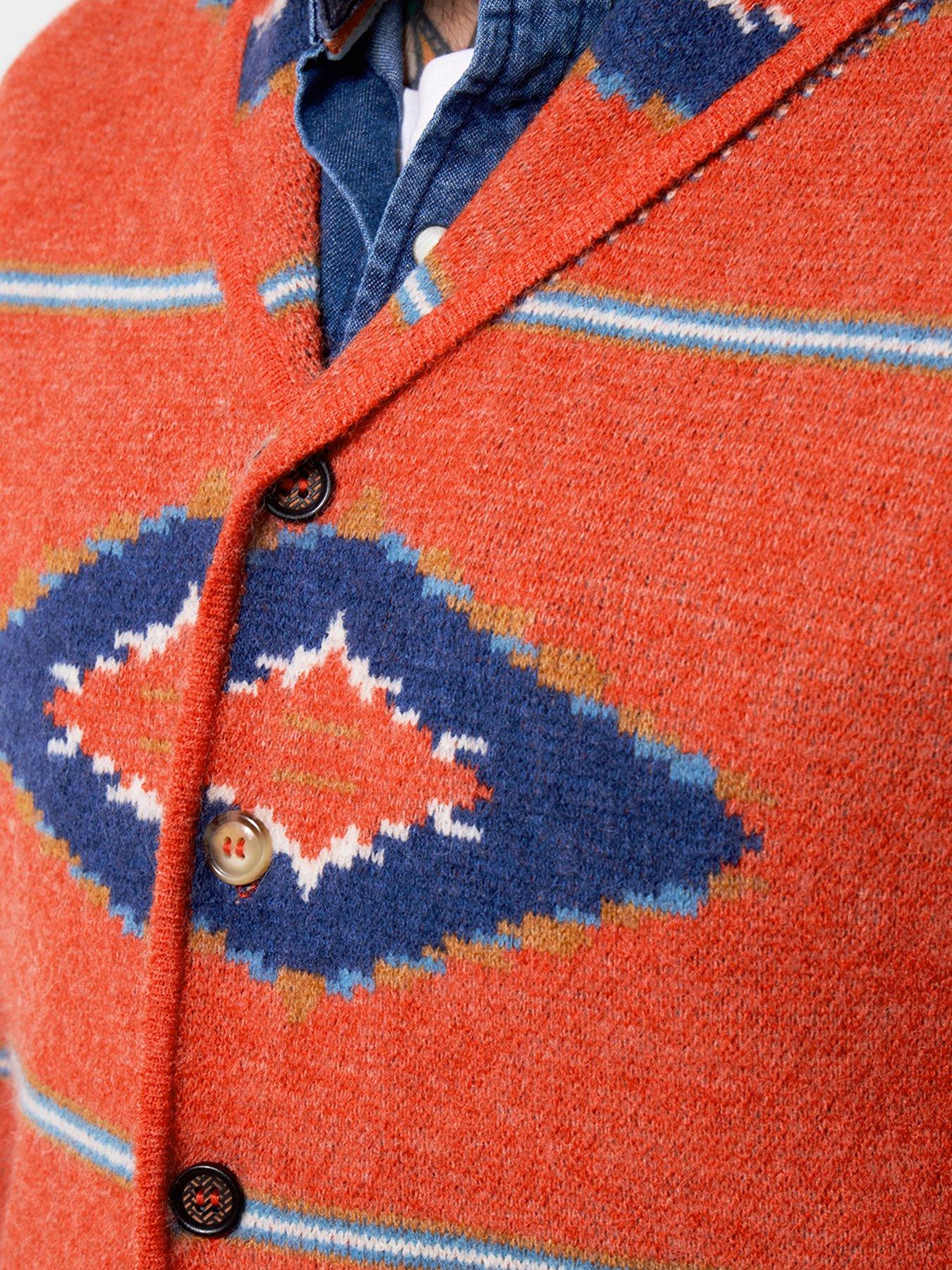 Image 4 of 7 of Joe Browns Orange Aztec Knitted Cardigan