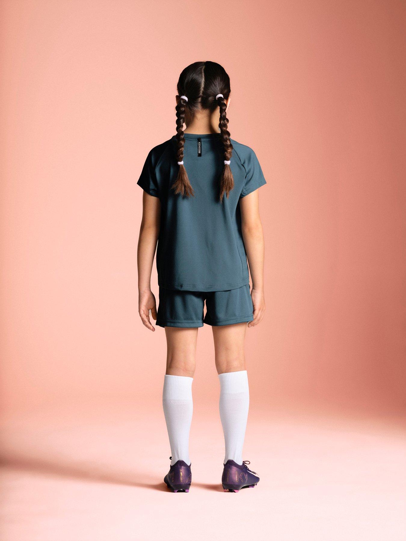 Image 2 of 5 of Miss Kick Girls Football Maeve T-Shirt - Blue
