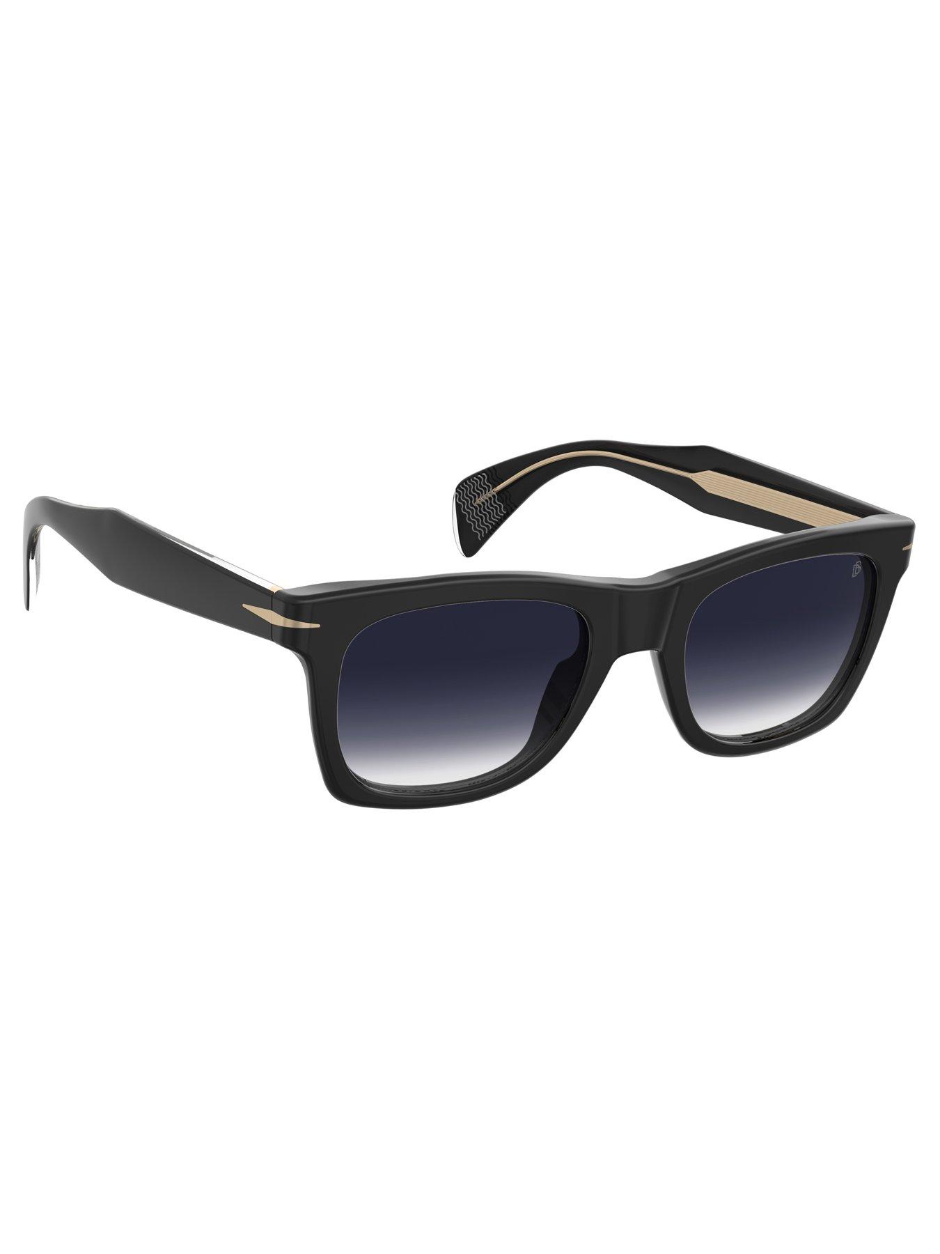 Image 2 of 4 of Eyewear by David Beckham Rectangular Sunglasses - Acetate Black