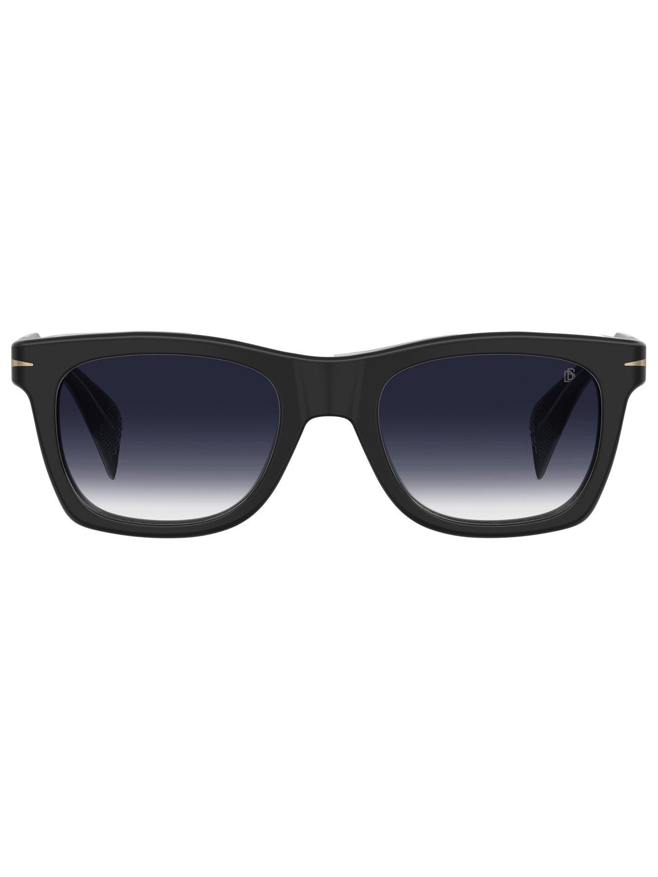 Image 3 of 4 of Eyewear by David Beckham Rectangular Sunglasses - Acetate Black