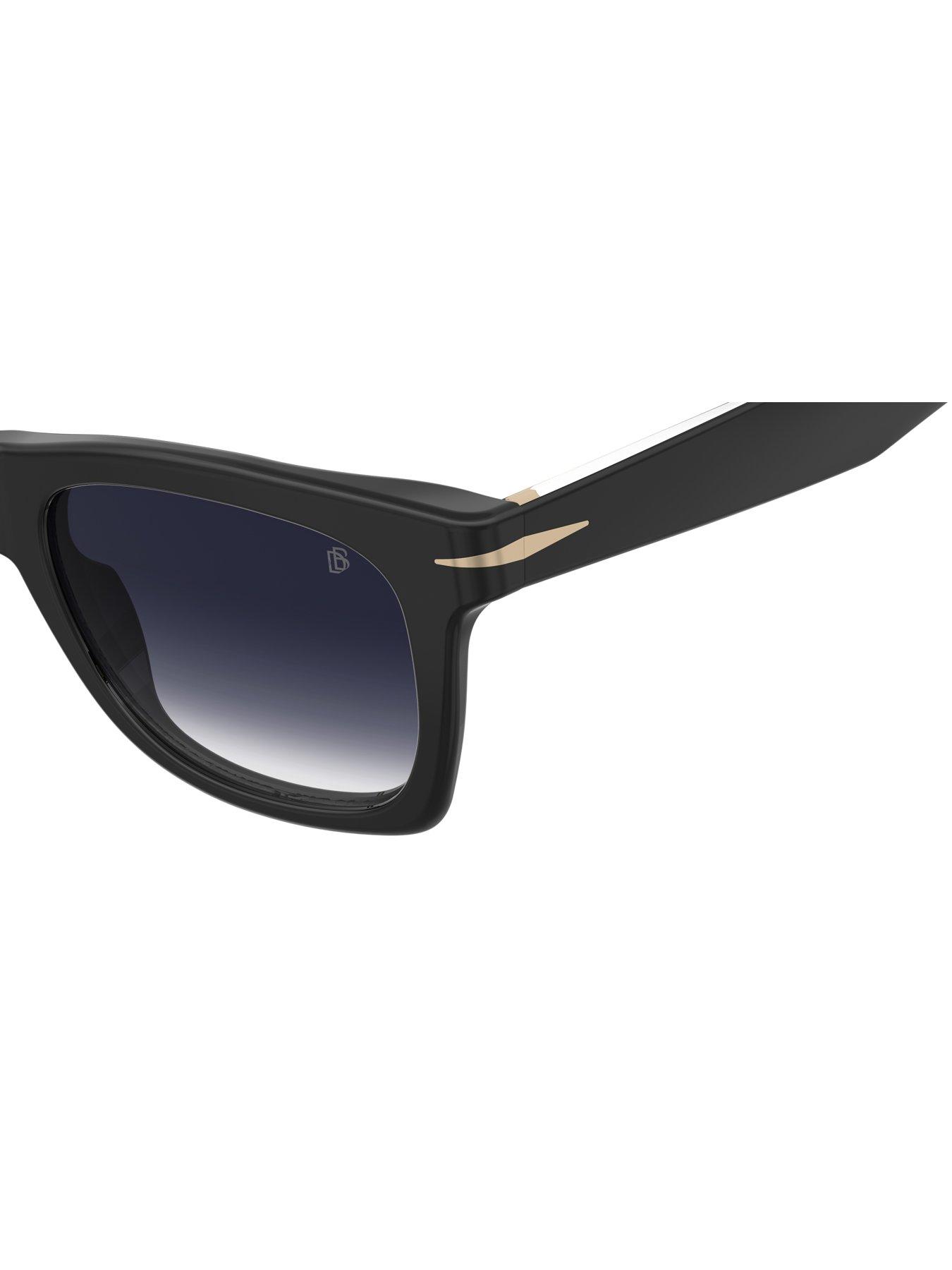 Image 4 of 4 of Eyewear by David Beckham Rectangular Sunglasses - Acetate Black