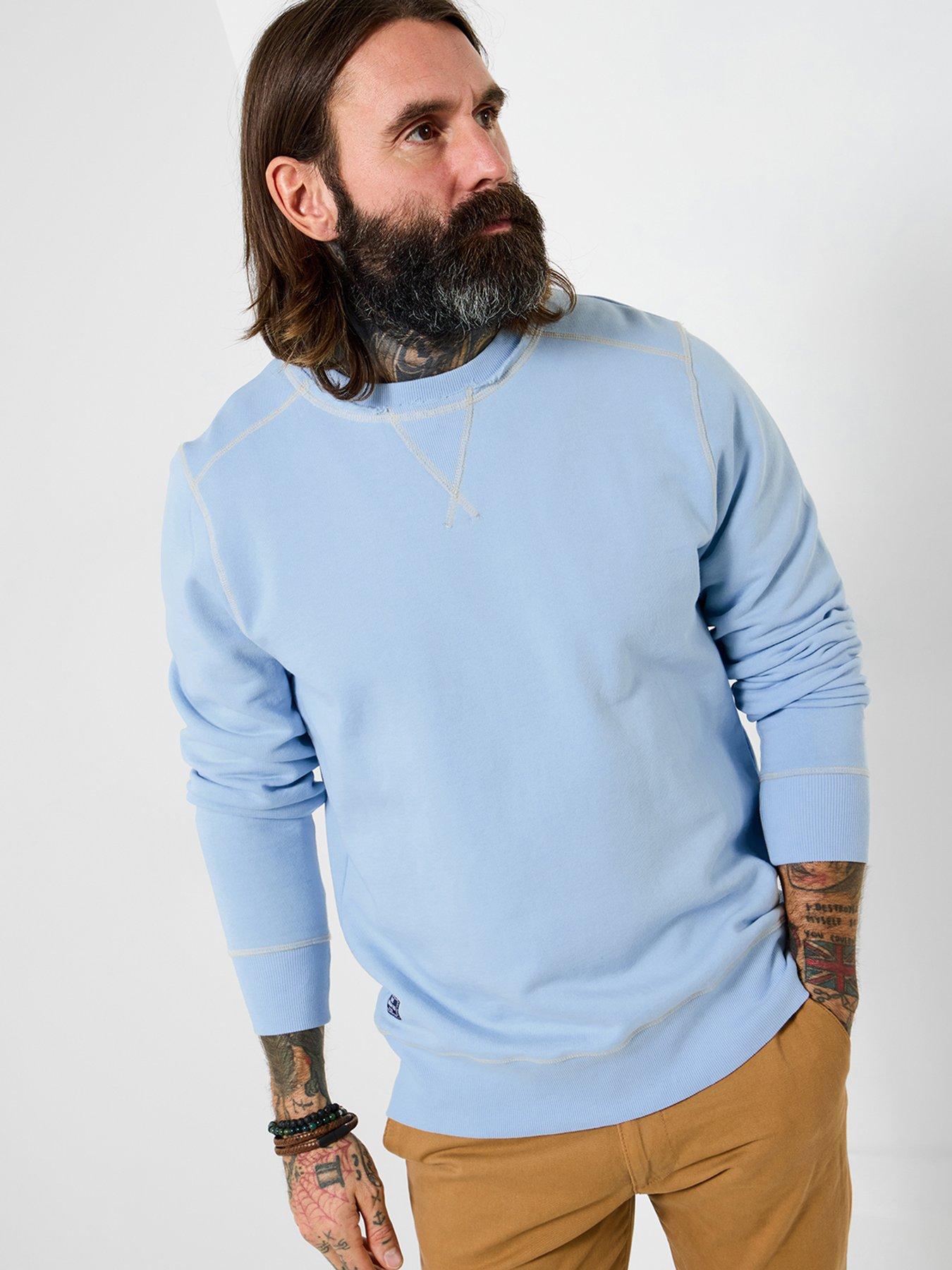 Joe Browns Sensational Summer Crew Sweat, Blue, Size Xl, Men