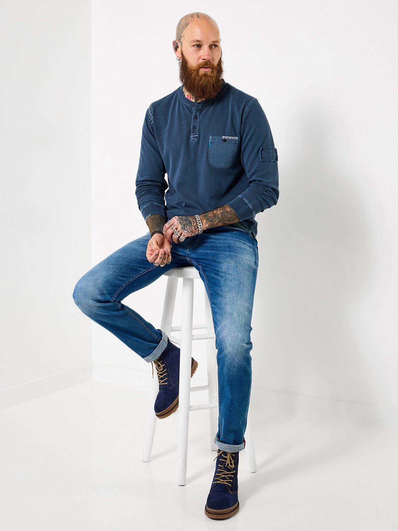 Image 3 of 7 of Joe Browns Wonderful Waffle Customised Long Sleeve Henley T-shirt