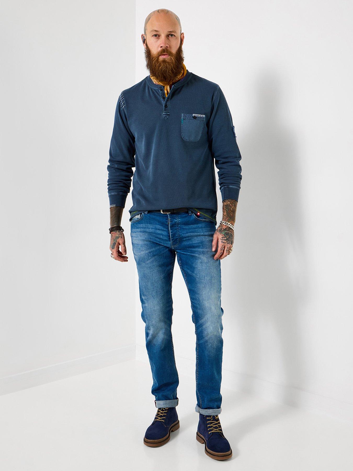 Image 4 of 7 of Joe Browns Wonderful Waffle Customised Long Sleeve Henley T-shirt