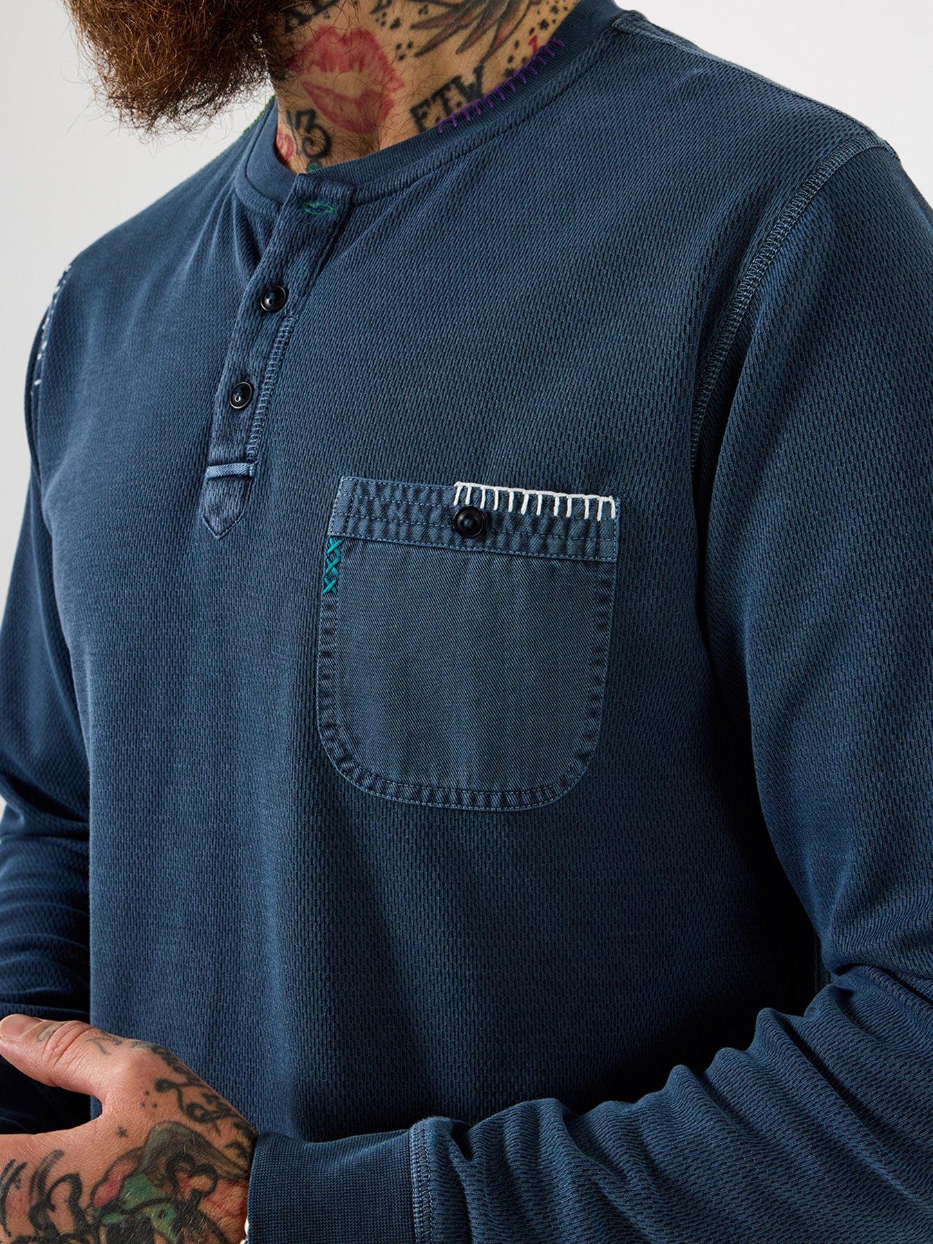 Image 5 of 7 of Joe Browns Wonderful Waffle Customised Long Sleeve Henley T-shirt