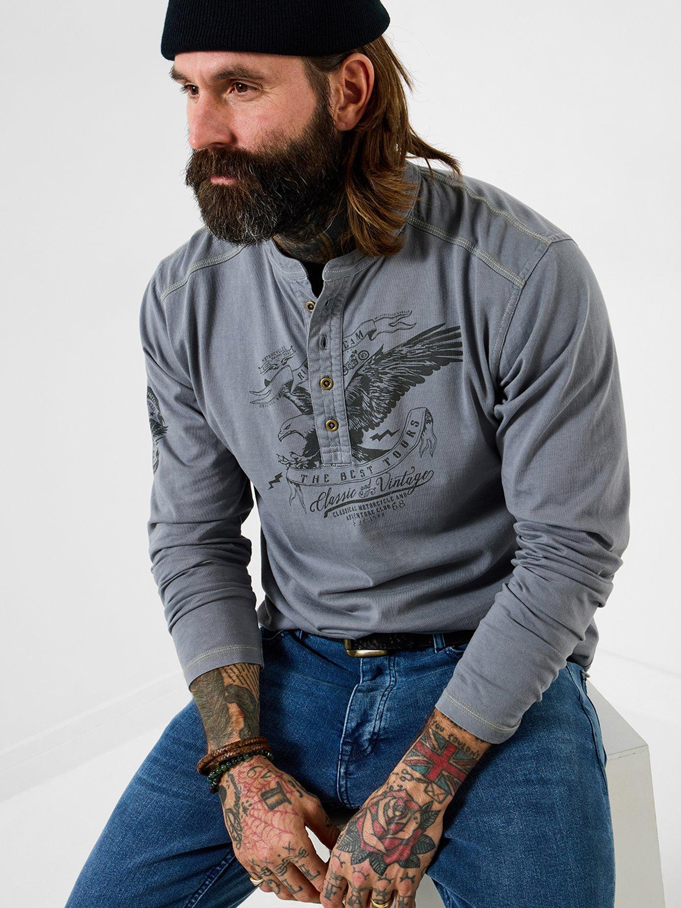 Image 3 of 7 of Joe Browns Eagle Eyed Long Sleeve Henley T-shirt