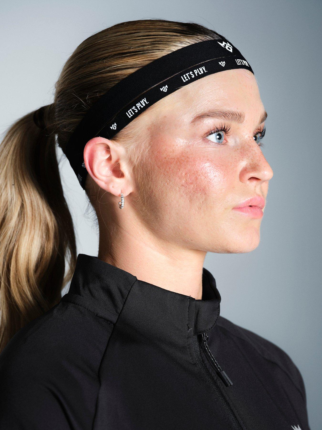 Image 2 of 2 of Miss Kick Womens Football Defensa Headbands 3 Pack - Black/White