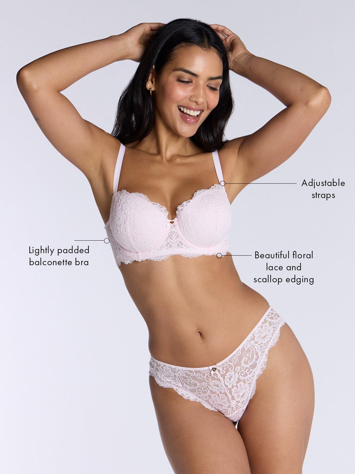 Image 5 of 6 of Boux Avenue Emma Balconette Bra - Blush Pink