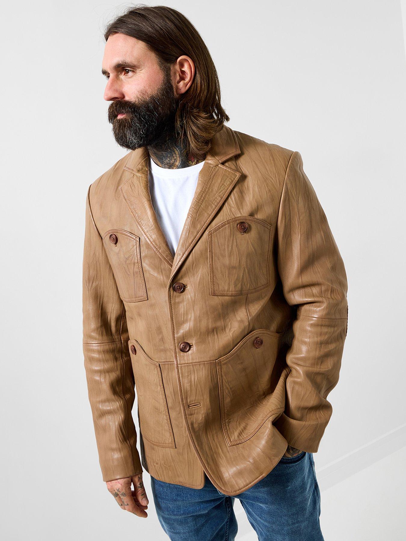 Joe Browns Creased To Perfection Leather Blazer