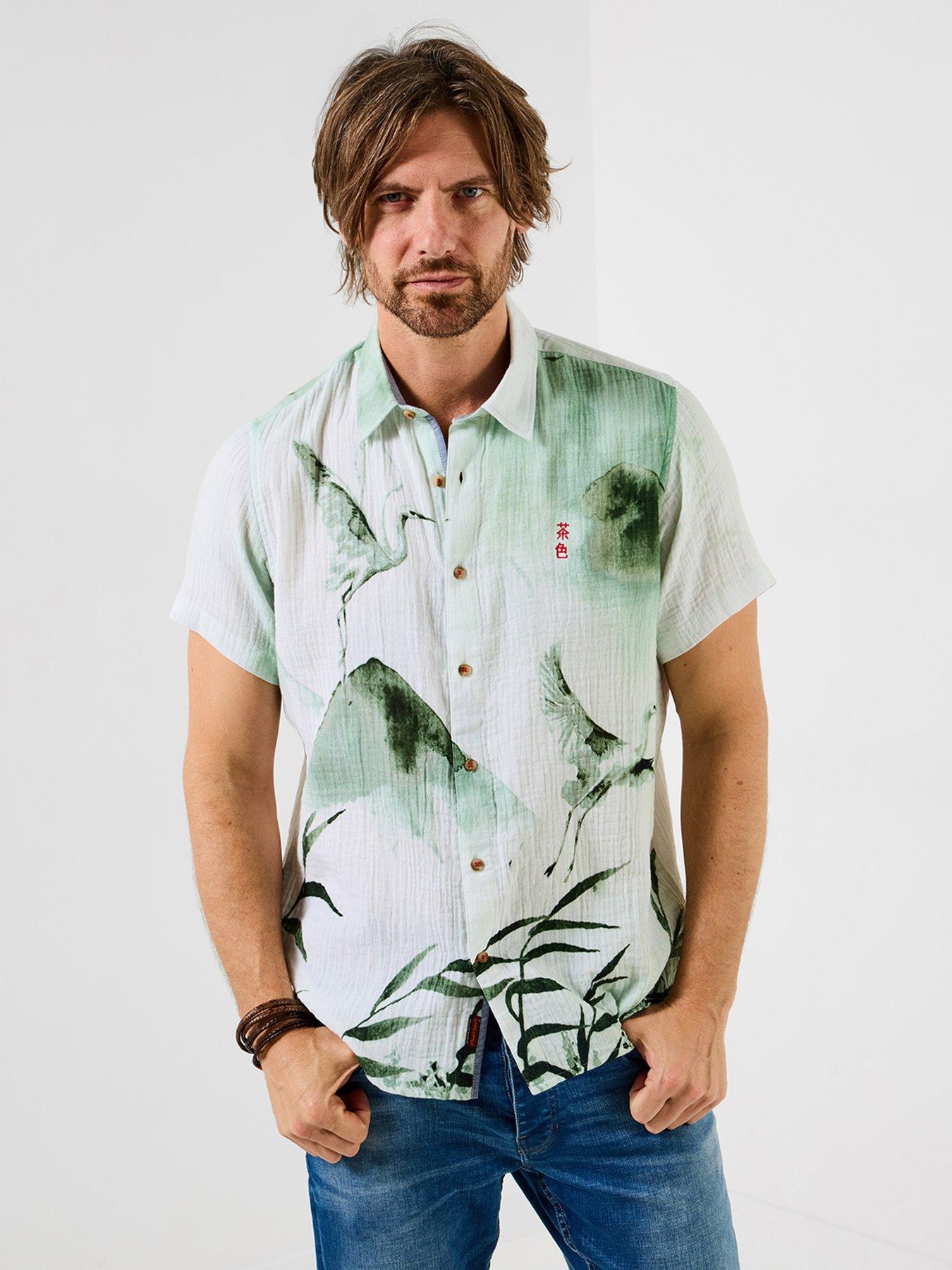 Joe Browns Incredible Crane Print Short Sleeve Shirt