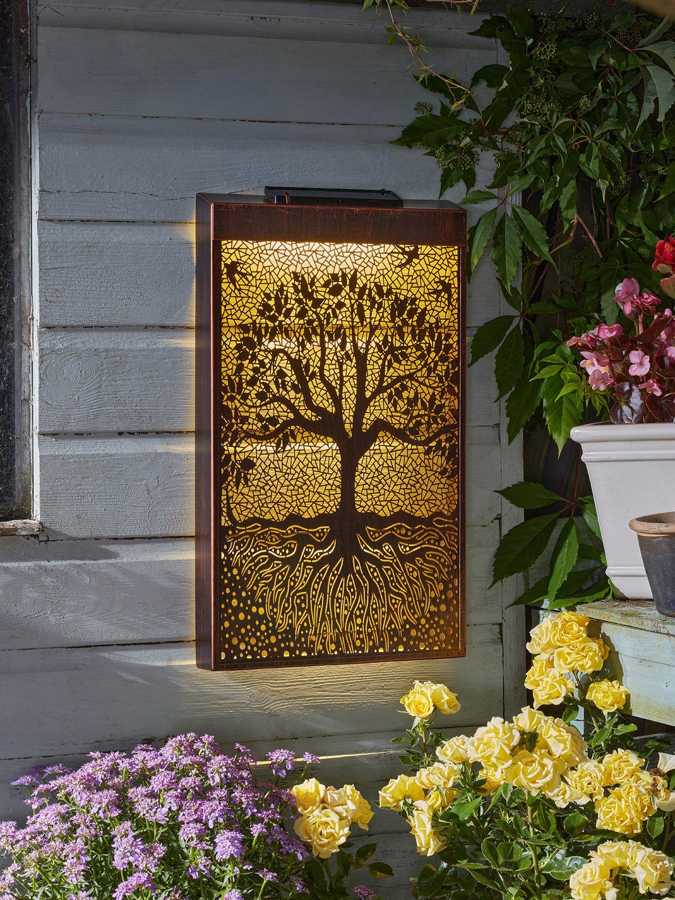 Image 1 of 2 of Smart Solar Solar-powered tree of life wall art with warm white LED back lights. (Duplicated line)