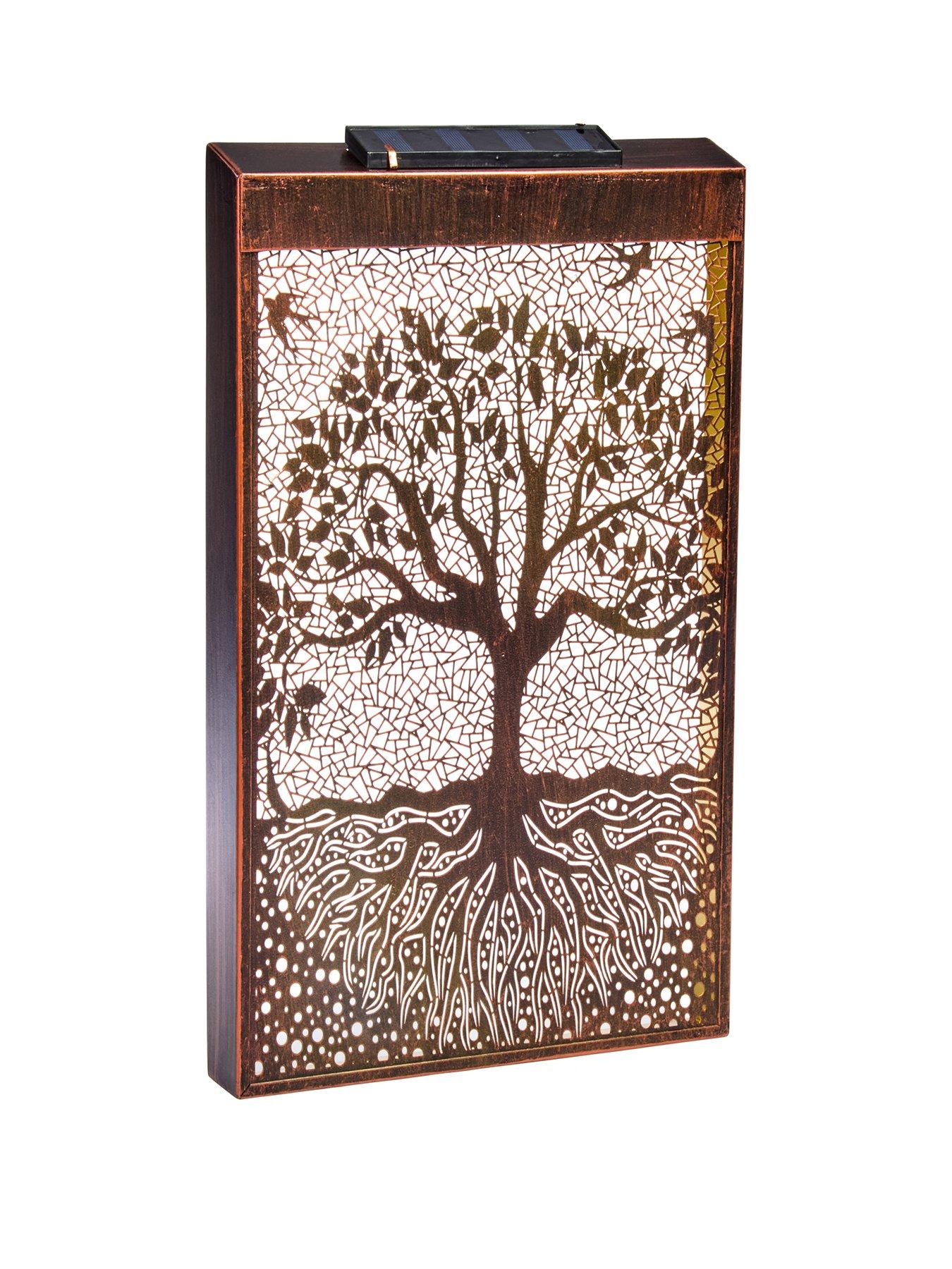 Image 2 of 2 of Smart Solar Solar-powered tree of life wall art with warm white LED back lights. (Duplicated line)