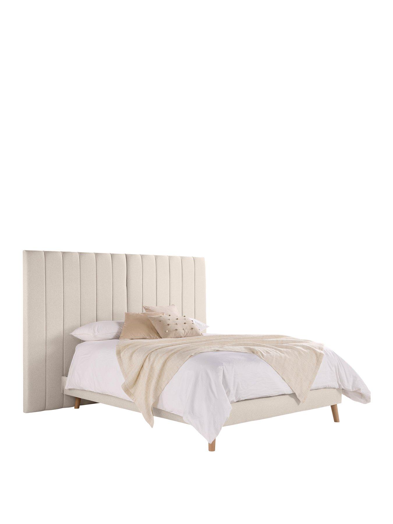 Image 2 of 5 of Aspire Solara Linen Bed- Off White&nbsp;