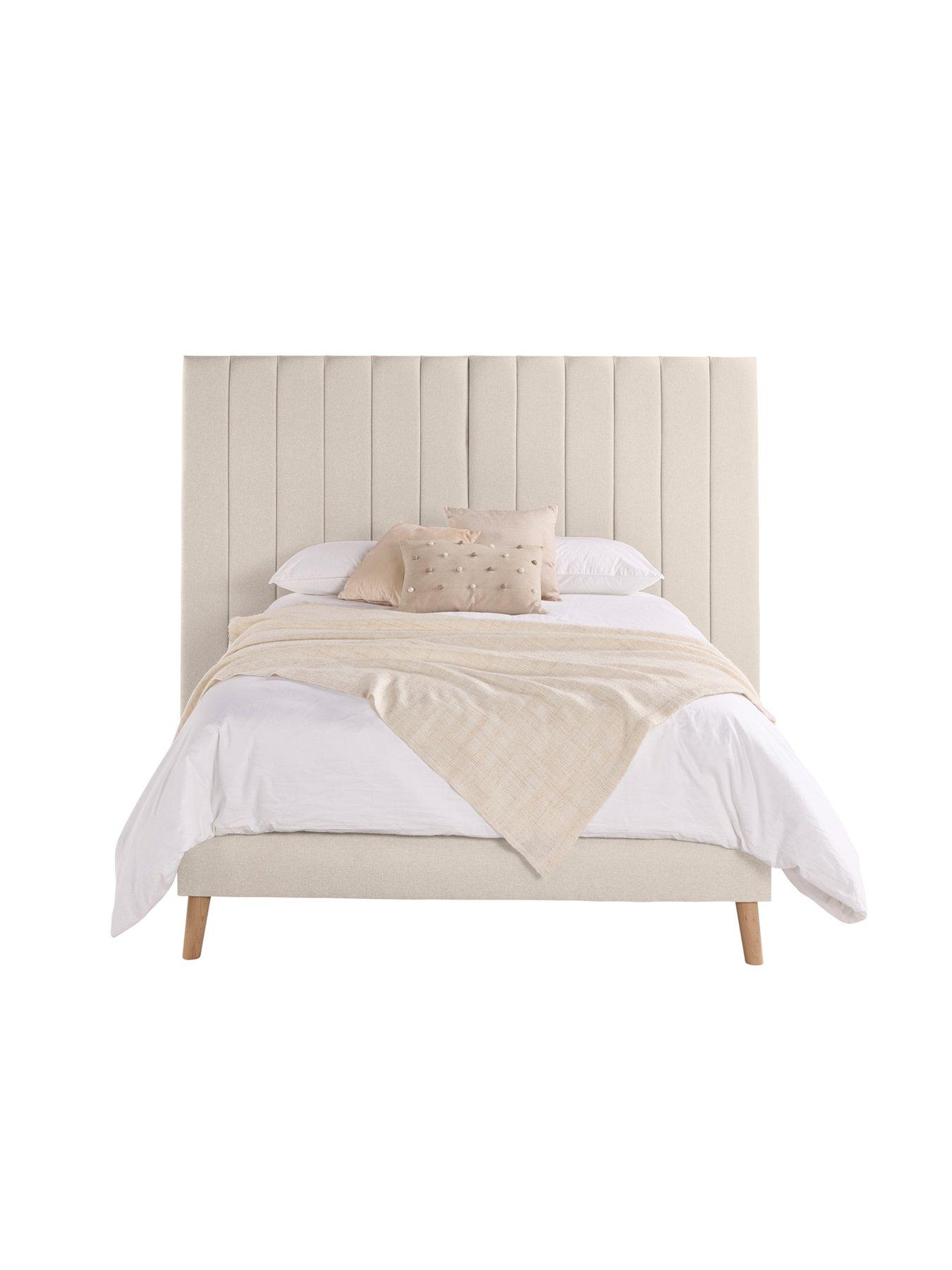 Image 3 of 5 of Aspire Solara Linen Bed- Off White&nbsp;