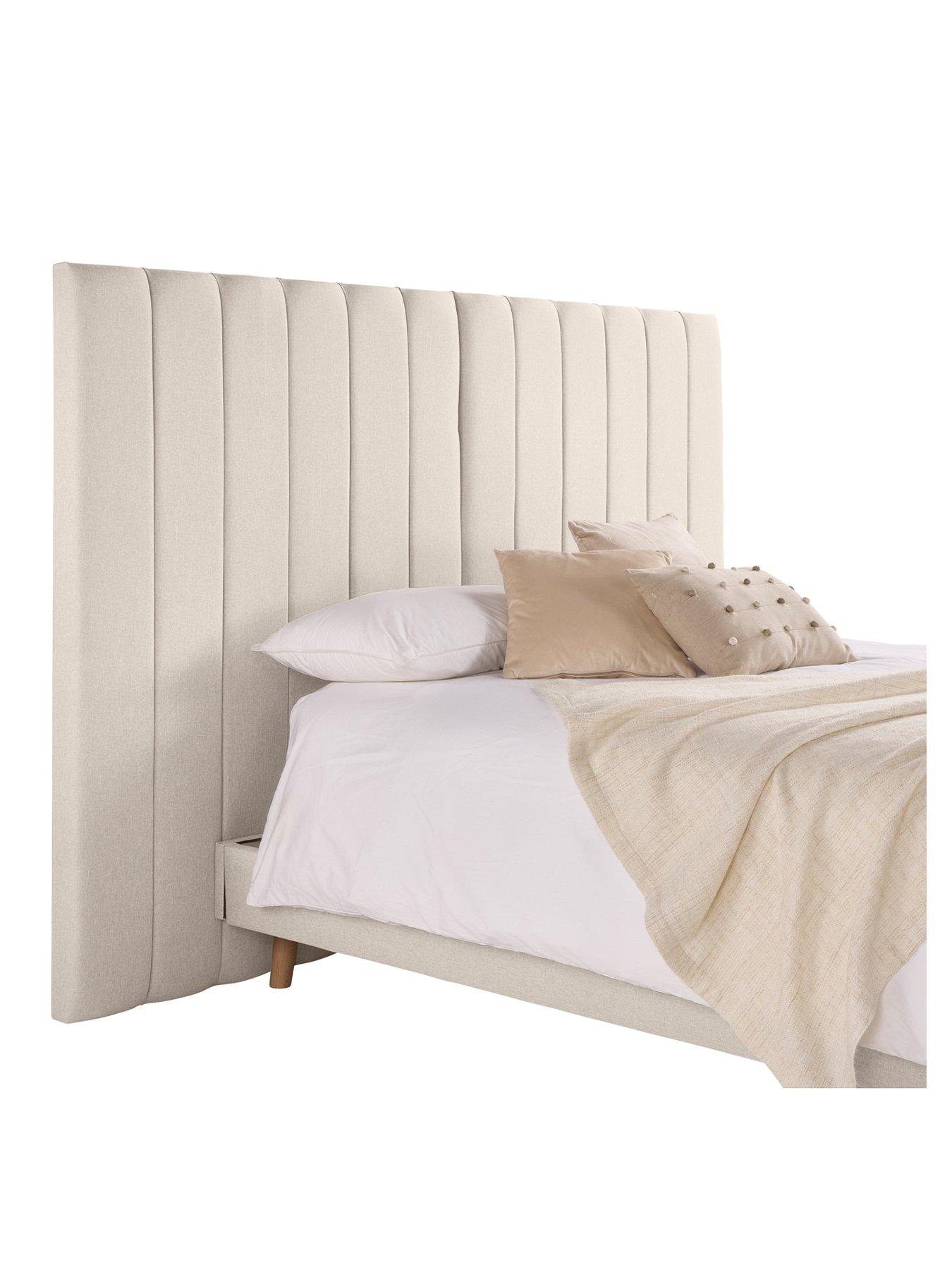 Image 4 of 5 of Aspire Solara Linen Bed- Off White&nbsp;