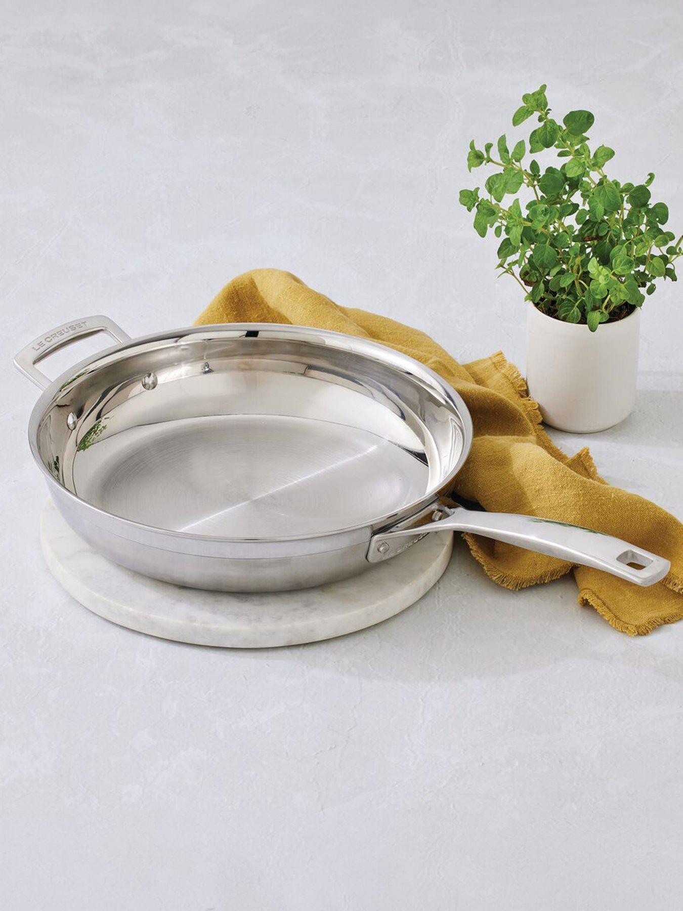 Le Creuset Classic 3-Ply Stainless Steel Uncoated Frying Pan 28Cm