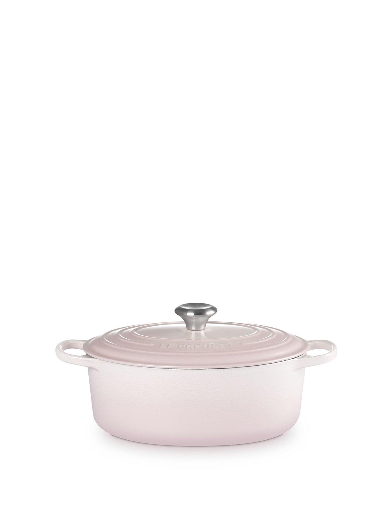Le Creuset Signature Cast Iron Oval Casserole 29cm Shell Pink