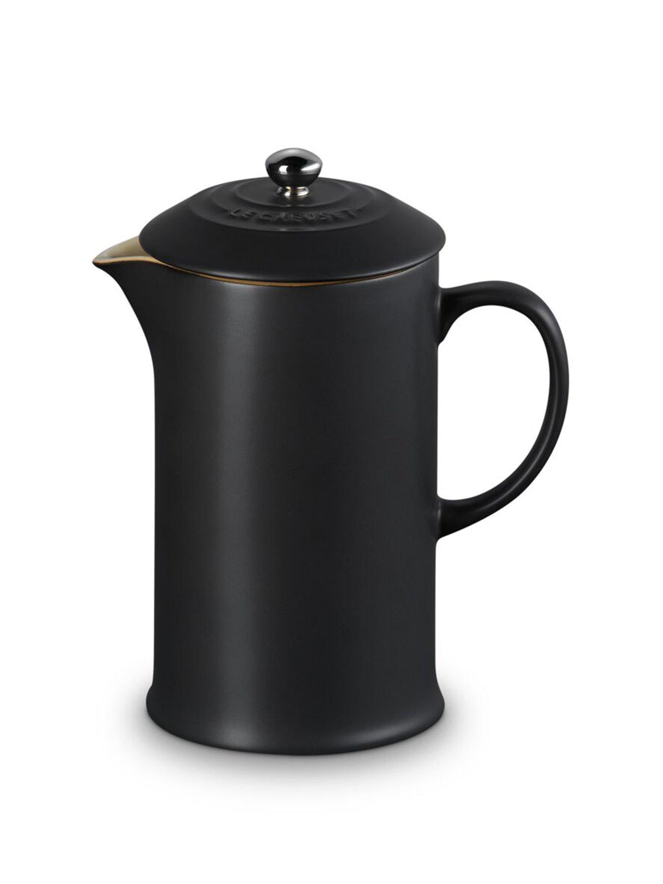 Le Creuset Stoneware Cafetiere with Metal Press 1L Satin Black