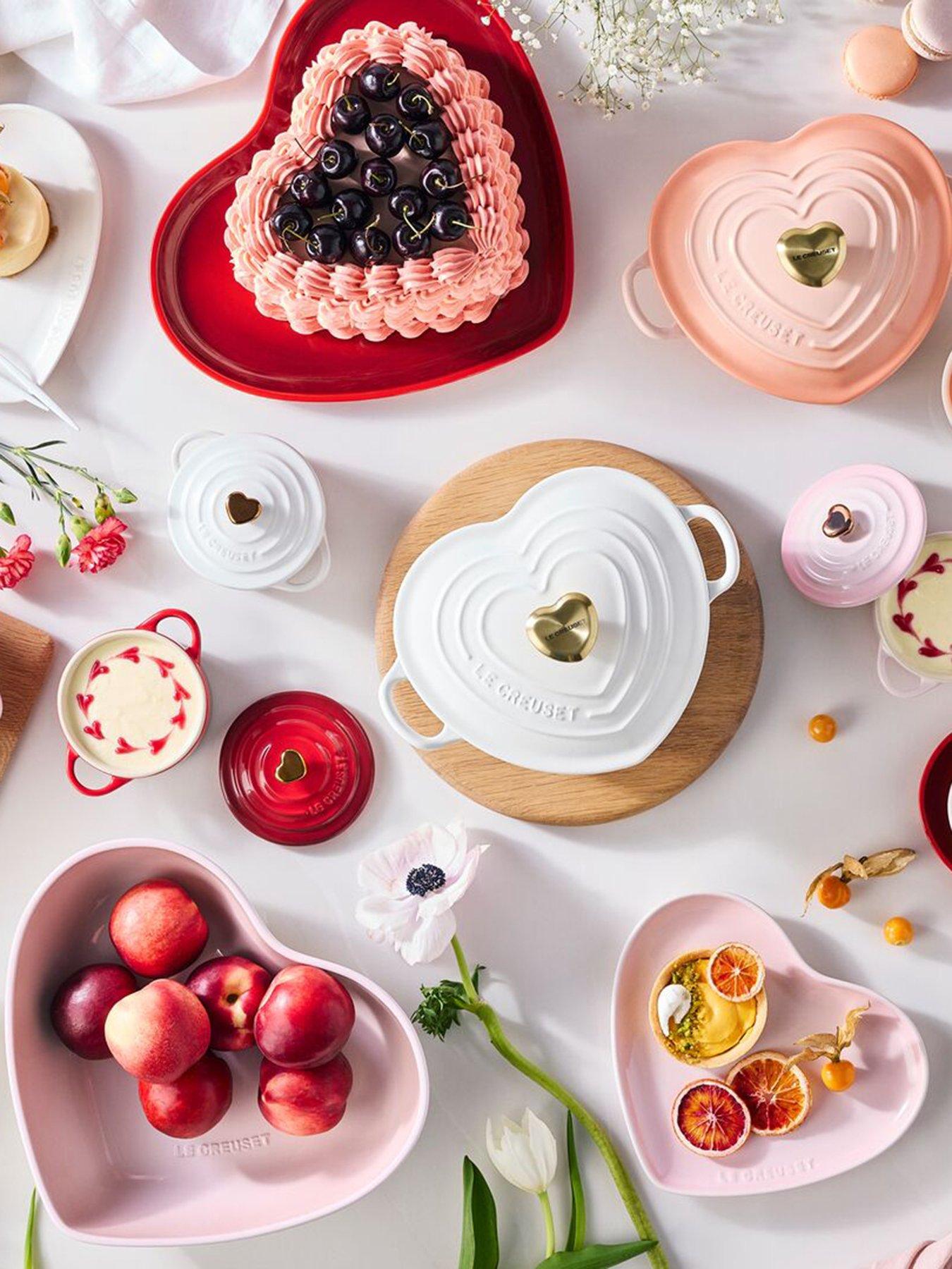 Le Creuset Stoneware Heart Plate 23cm Cerise